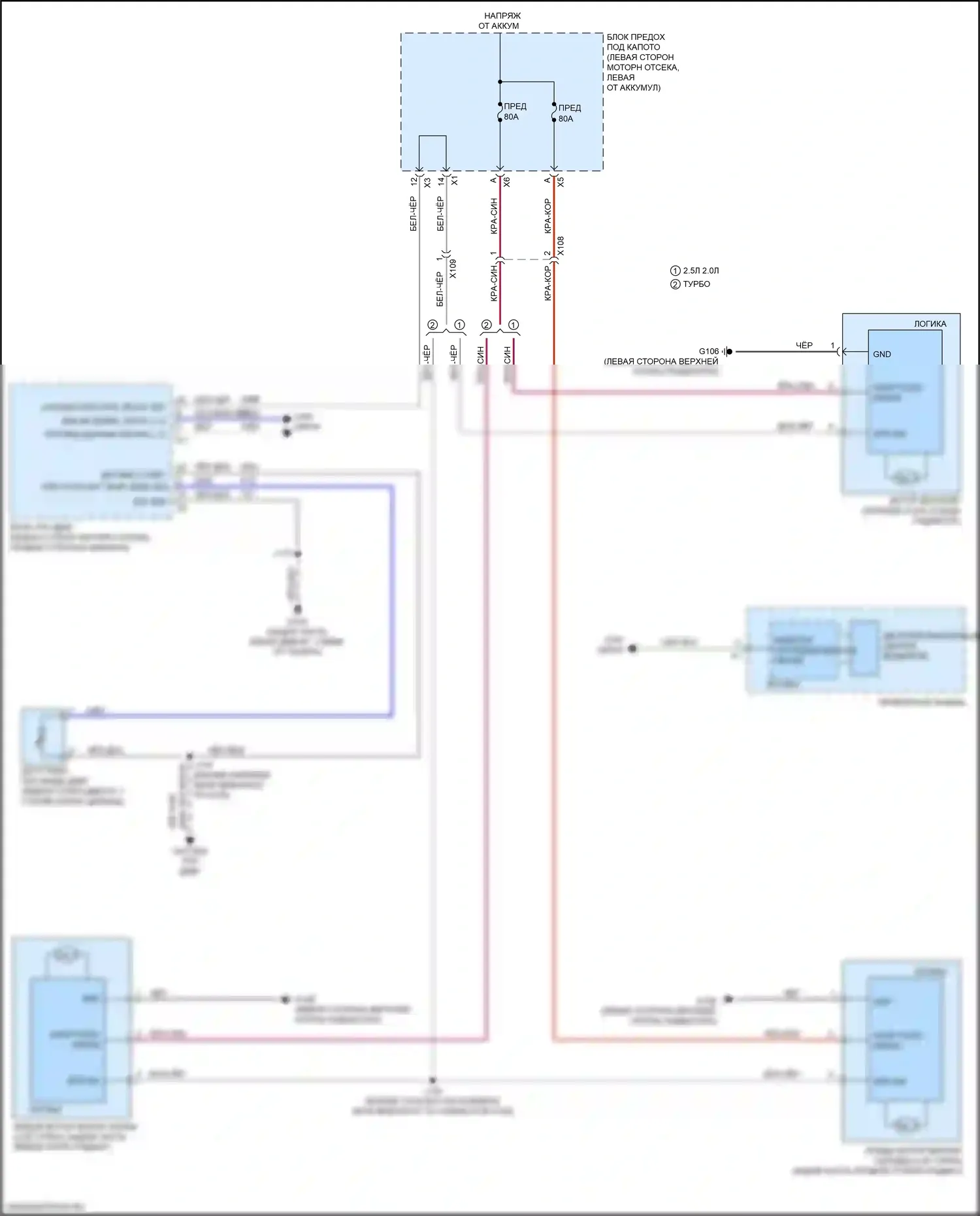 Envision Buick I (2016-2018): Электросхема вентилятора охлаждения 