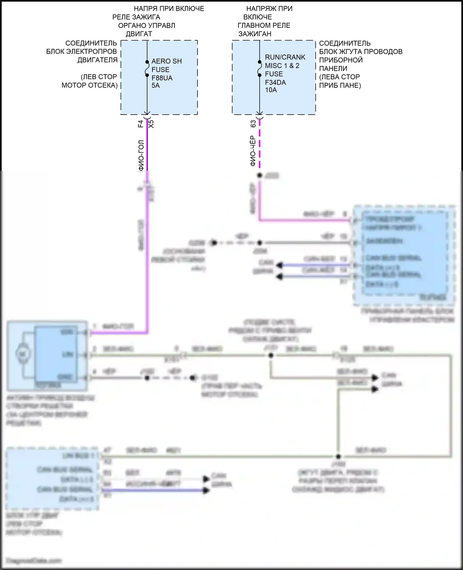 Envision Buick II (2020-2024): Электросхема активных управление кузовом и подвеской 