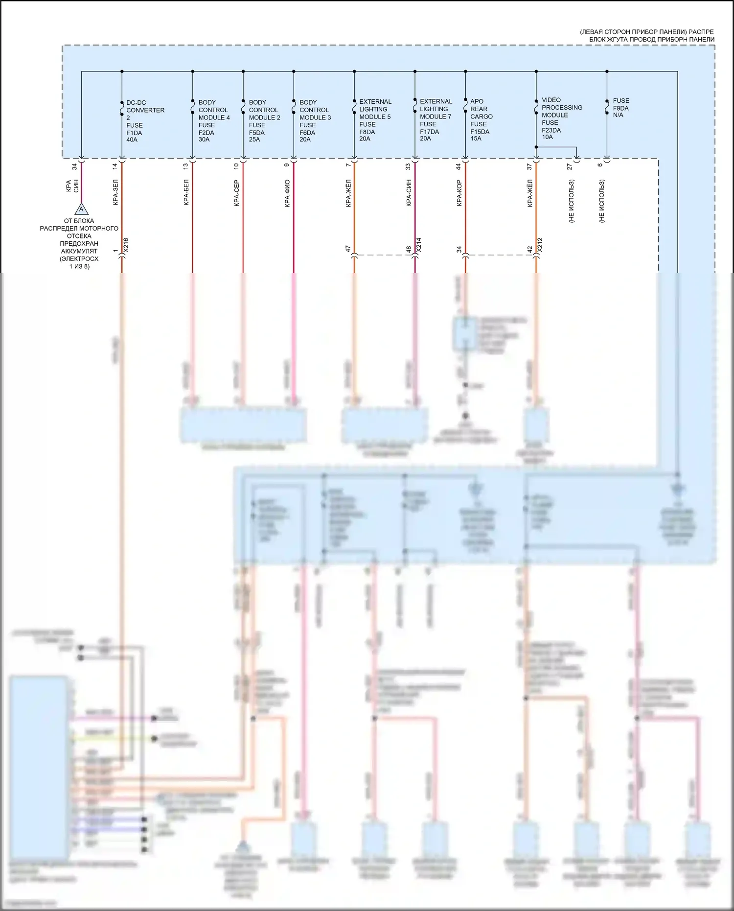 Envision Buick II (2020-2024): Электросхема блока предохранителей реле (5 из 8) 