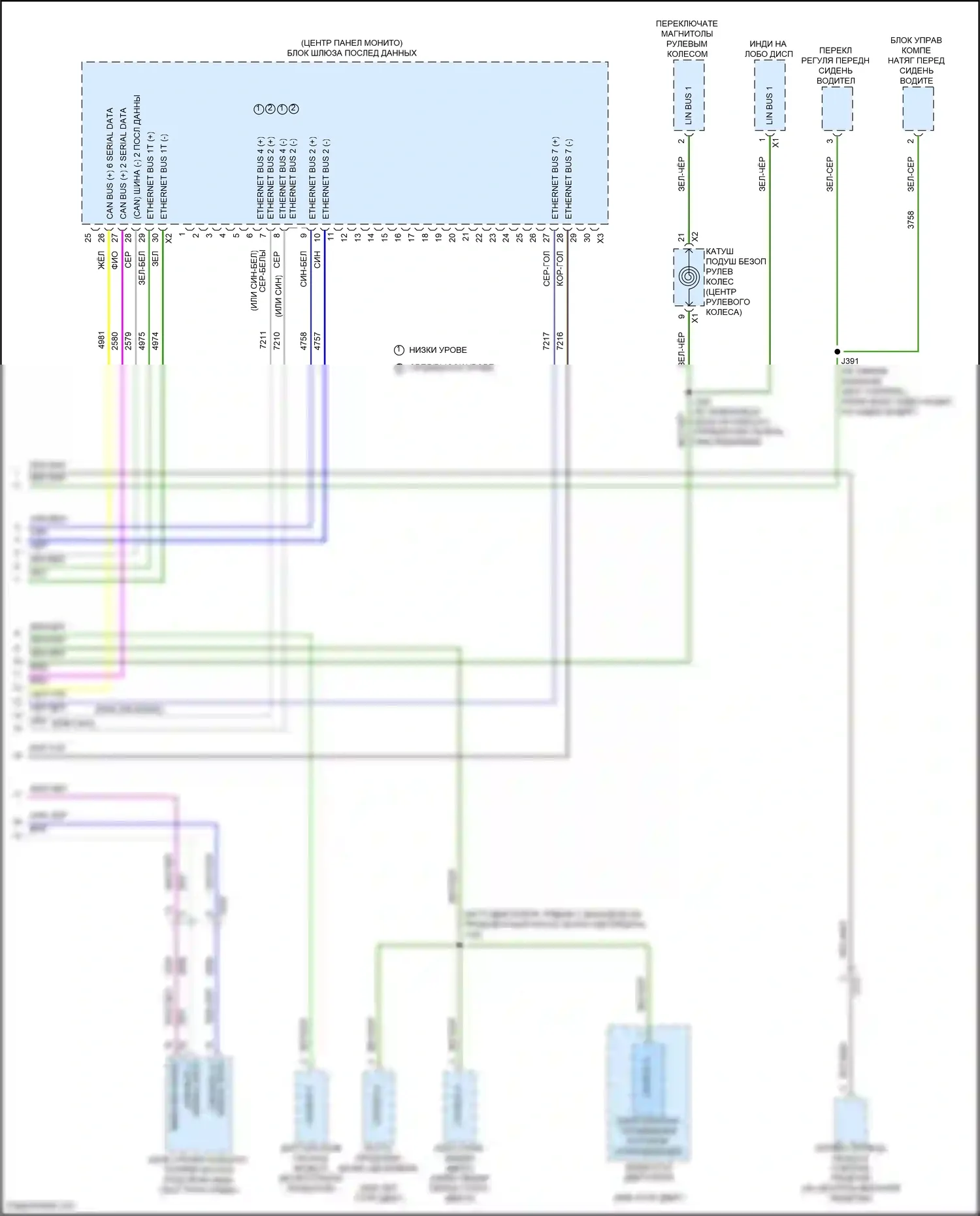 Envision Buick II (2020-2024): Can шина электросхема (7 из 7) 