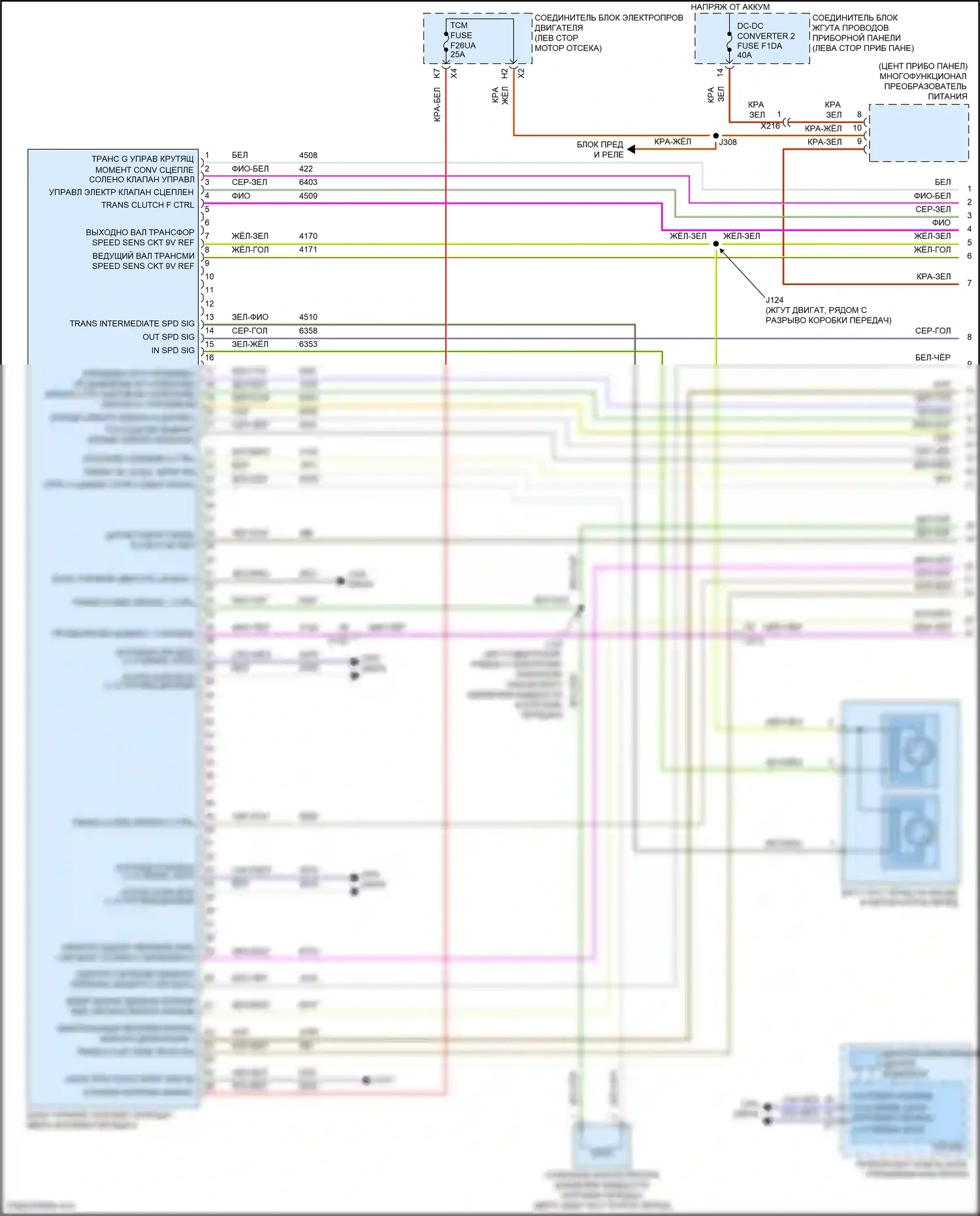 Envision Buick II (2020-2024): Электросхема автоматической коробки передач (1 из 4) 