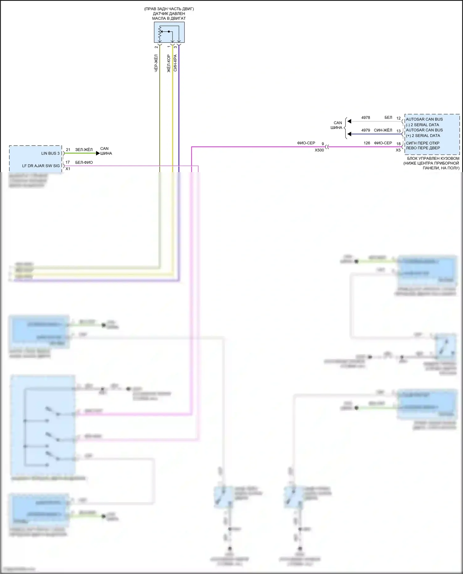 Envision Buick II (2020-2024): Электросхема приборной панели (3 из 3) 
