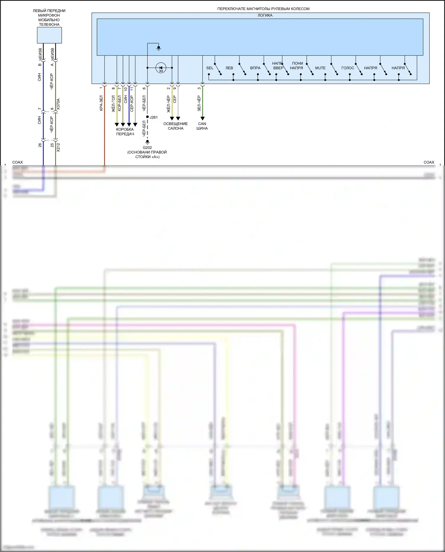 Envision Buick II (2020-2024): Электросхема навигации, средний/высокий уровень с iou (4 из 5) 