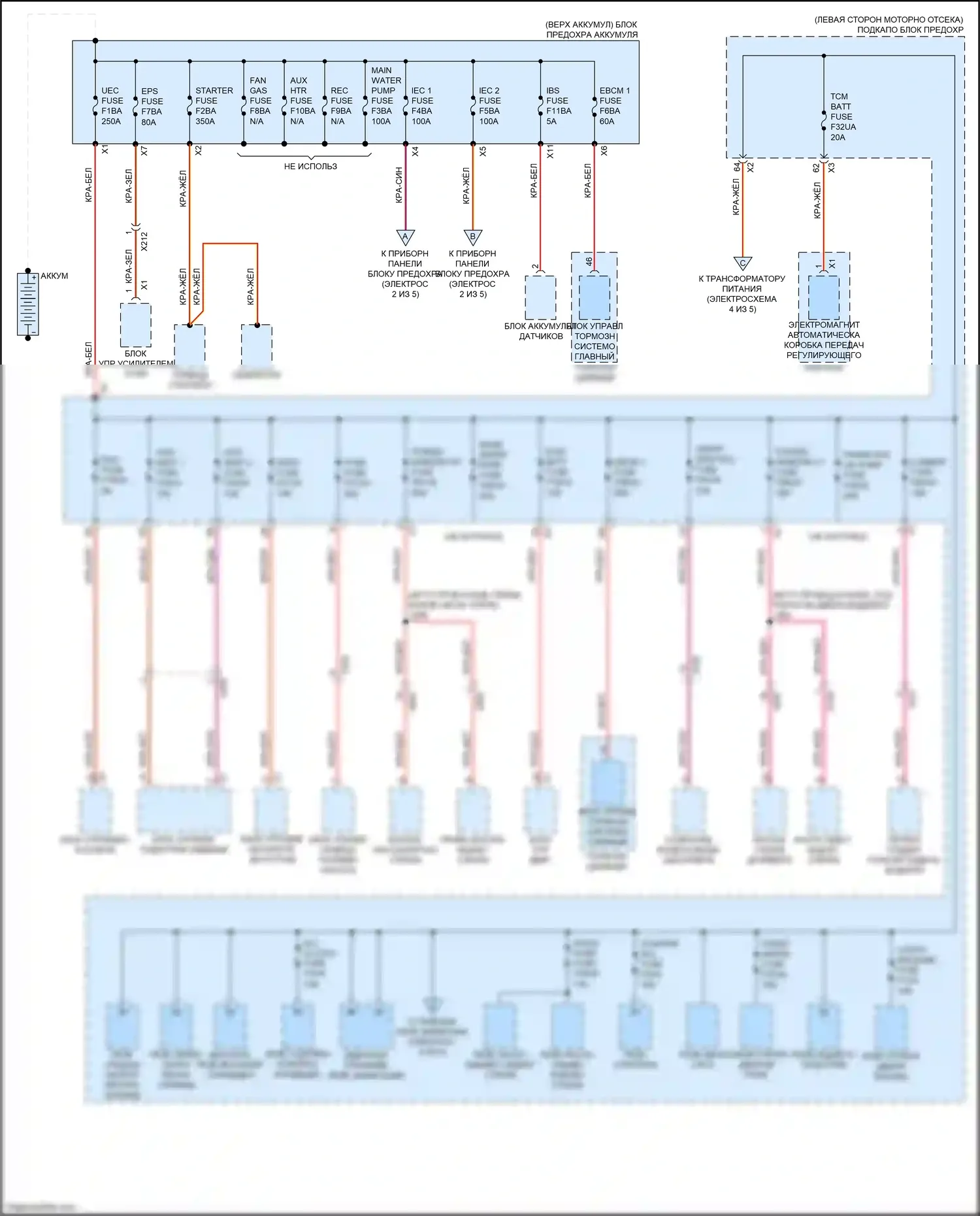 Envista Buick I (2022-2024): Электросхема блока предохранителей реле (1 из 5) 