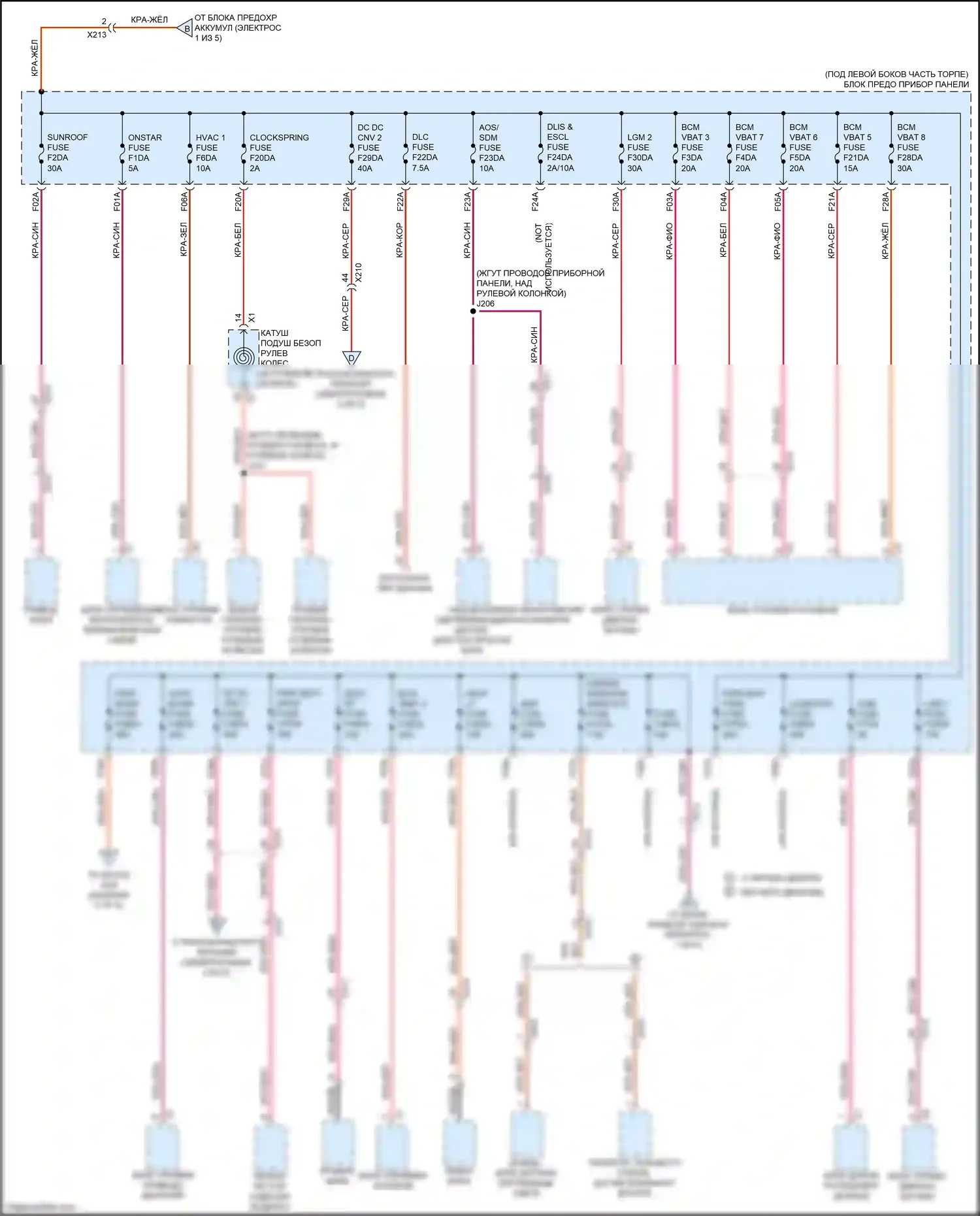Envista Buick I (2022-2024): Электросхема блока предохранителей реле (2 из 5) 