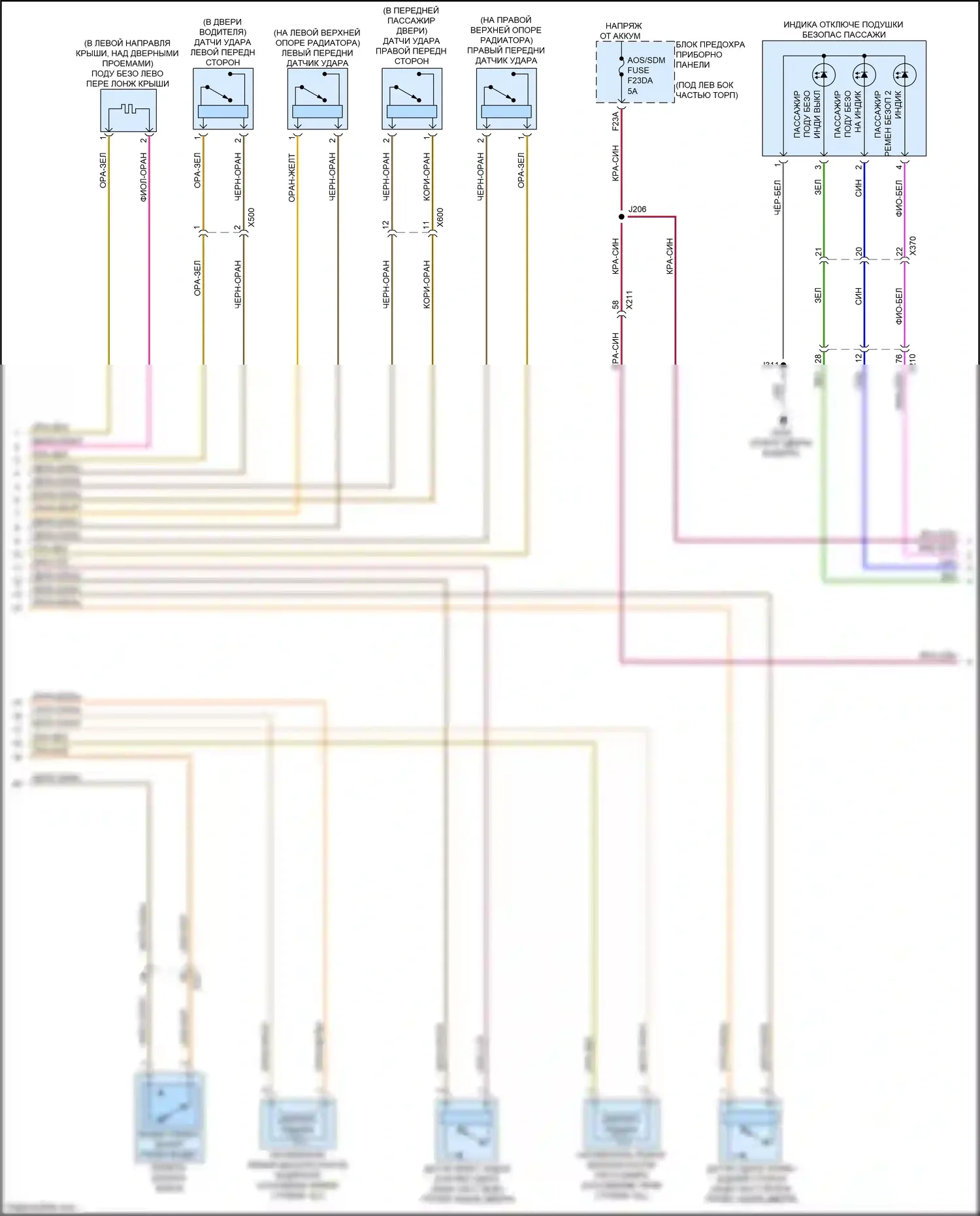 Envista Buick I (2022-2024): Электросхема подушек безопасности (2 из 3) 