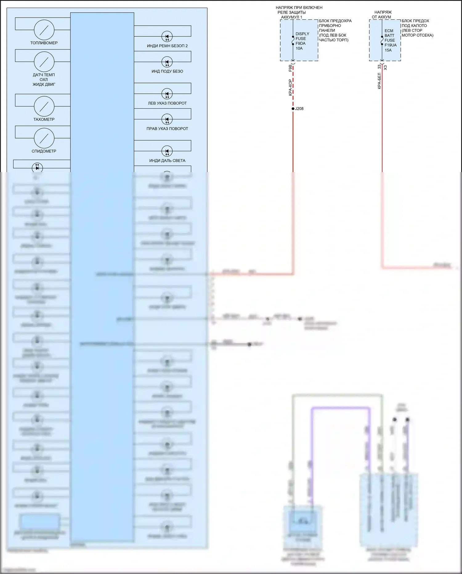 Envista Buick I (2022-2024): Электросхема приборной панели (1 из 3) 