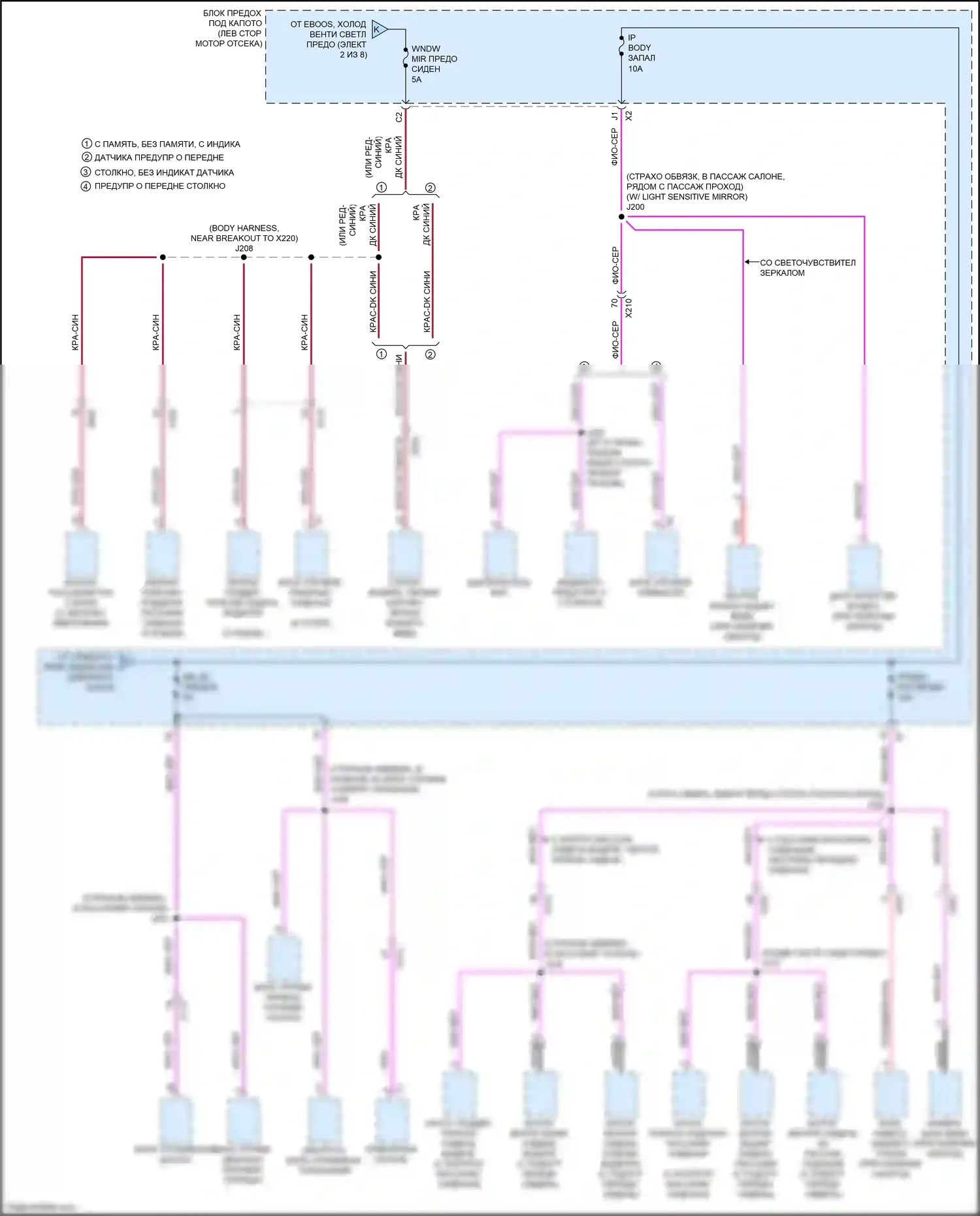 LaCrosse Buick III (2016-2019): Электросхема блока предохранителей реле (3 из 8) 