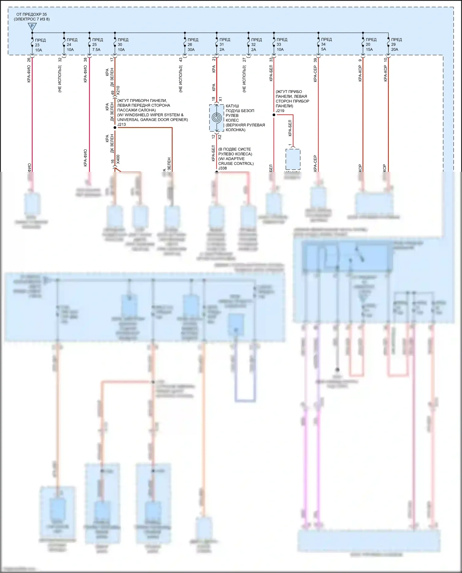 LaCrosse Buick III (2016-2019): Электросхема блока предохранителей реле (6 из 8) 