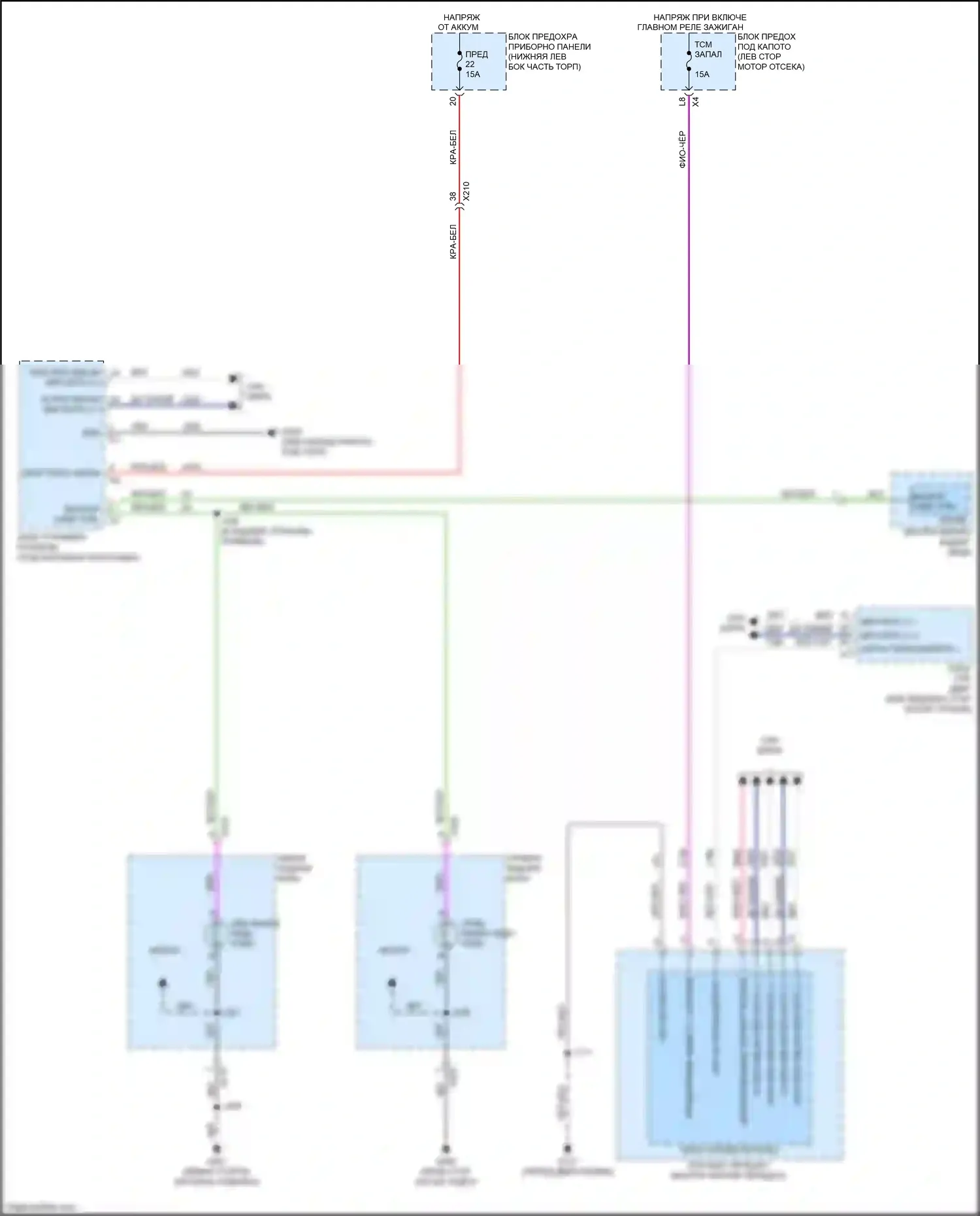 LaCrosse Buick III (2016-2019): Электросхема фонарей заднего хода 