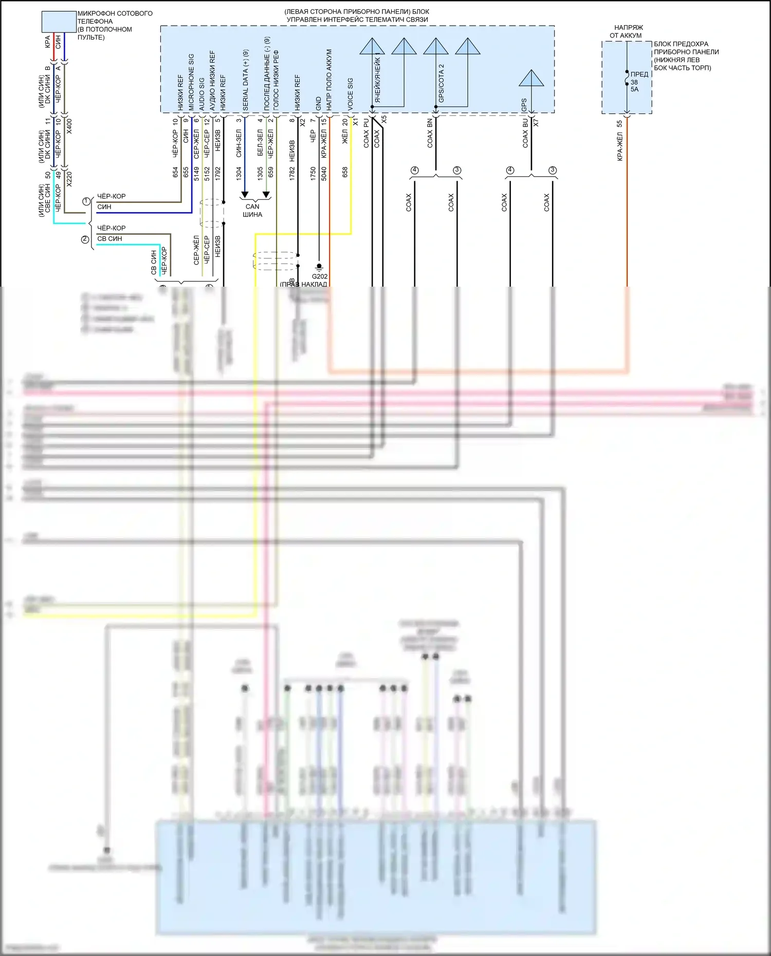 LaCrosse Buick III (2016-2019): Электросхема радиосистемы, база (3 из 4) 