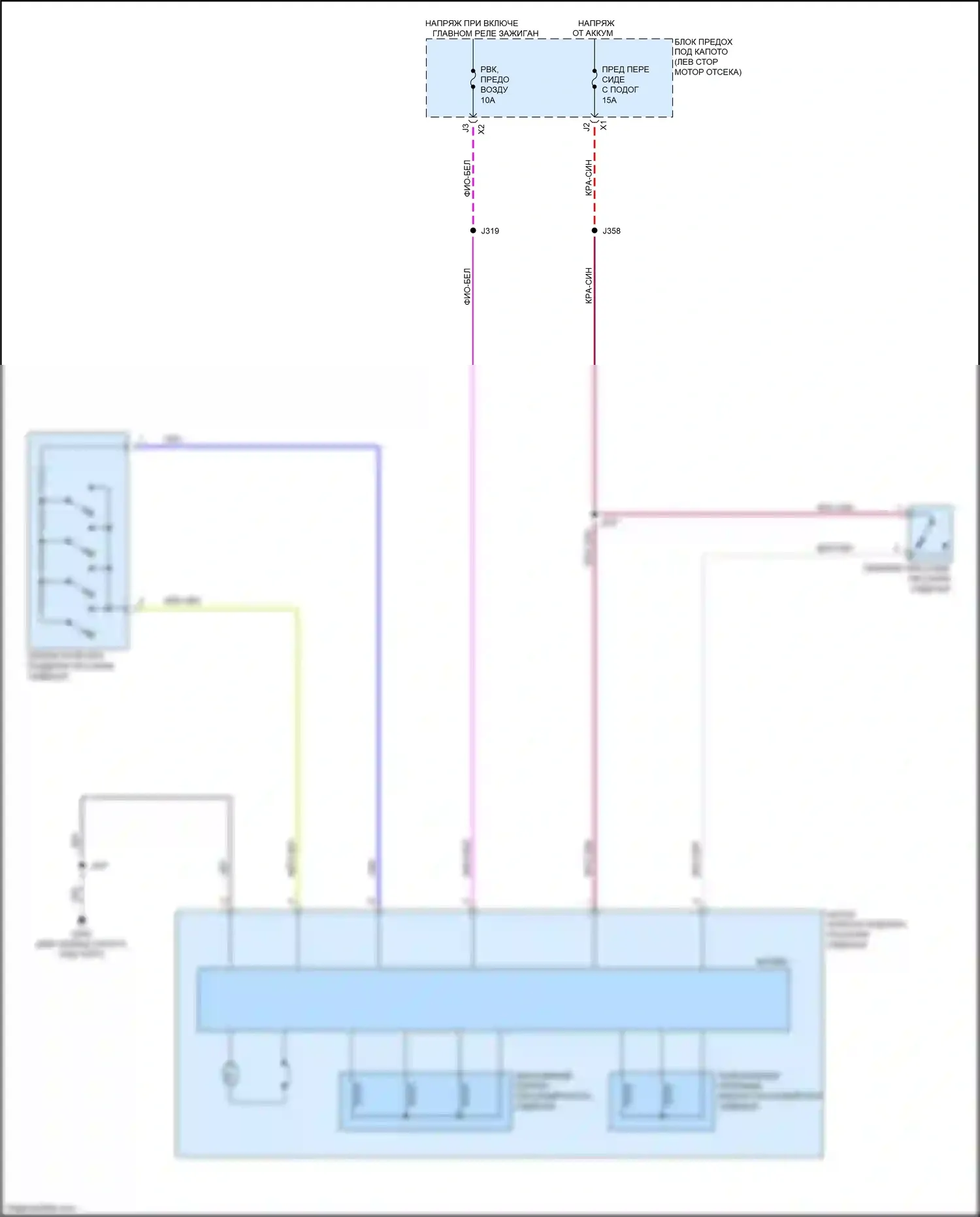 LaCrosse Buick III (2016-2019): Электросхема массажа пассажира 