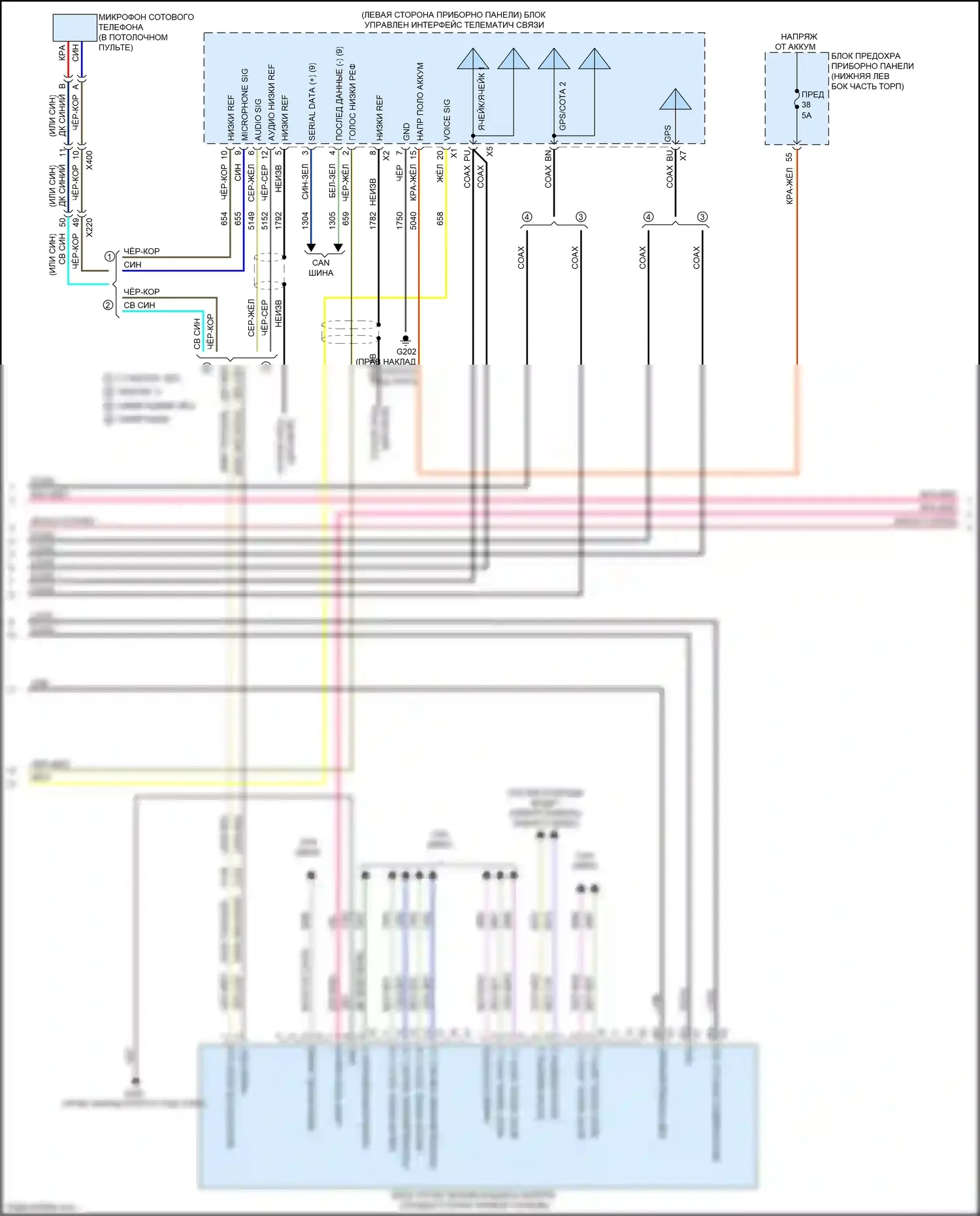 LaCrosse Buick III (2016-2019): Электросхема навигации, базовой (3 из 4) 