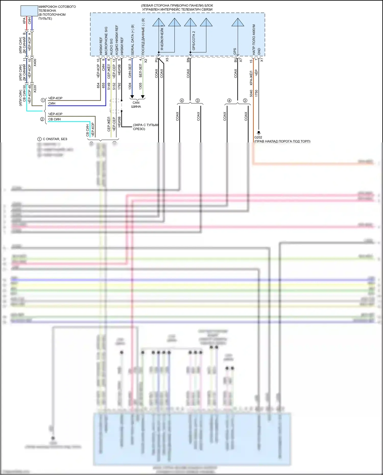 LaCrosse Buick III (2016-2019): Электросхема навигации, с активным шумом (3 из 6) 