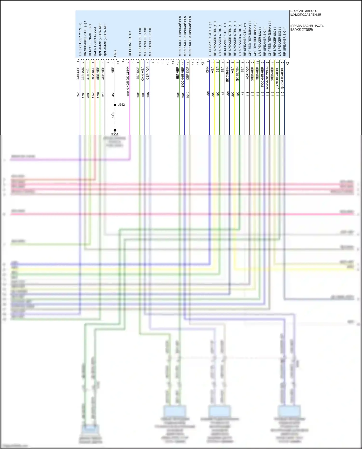 LaCrosse Buick III (2016-2019): Электросхема навигации, с активным шумом (5 из 6) 