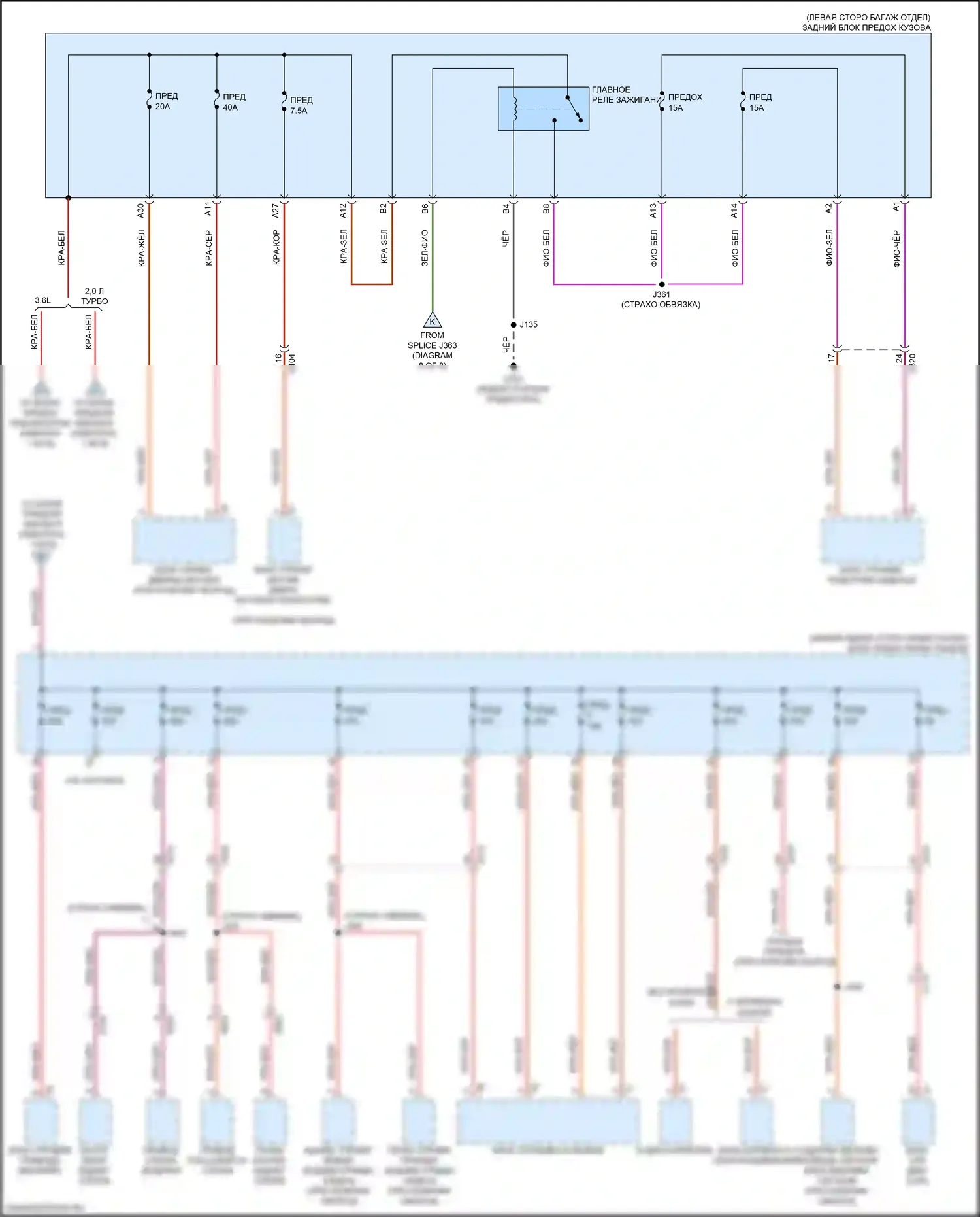Regal Buick VI (2017-2020): Электросхема блока предохранителей реле (5 из 8) 