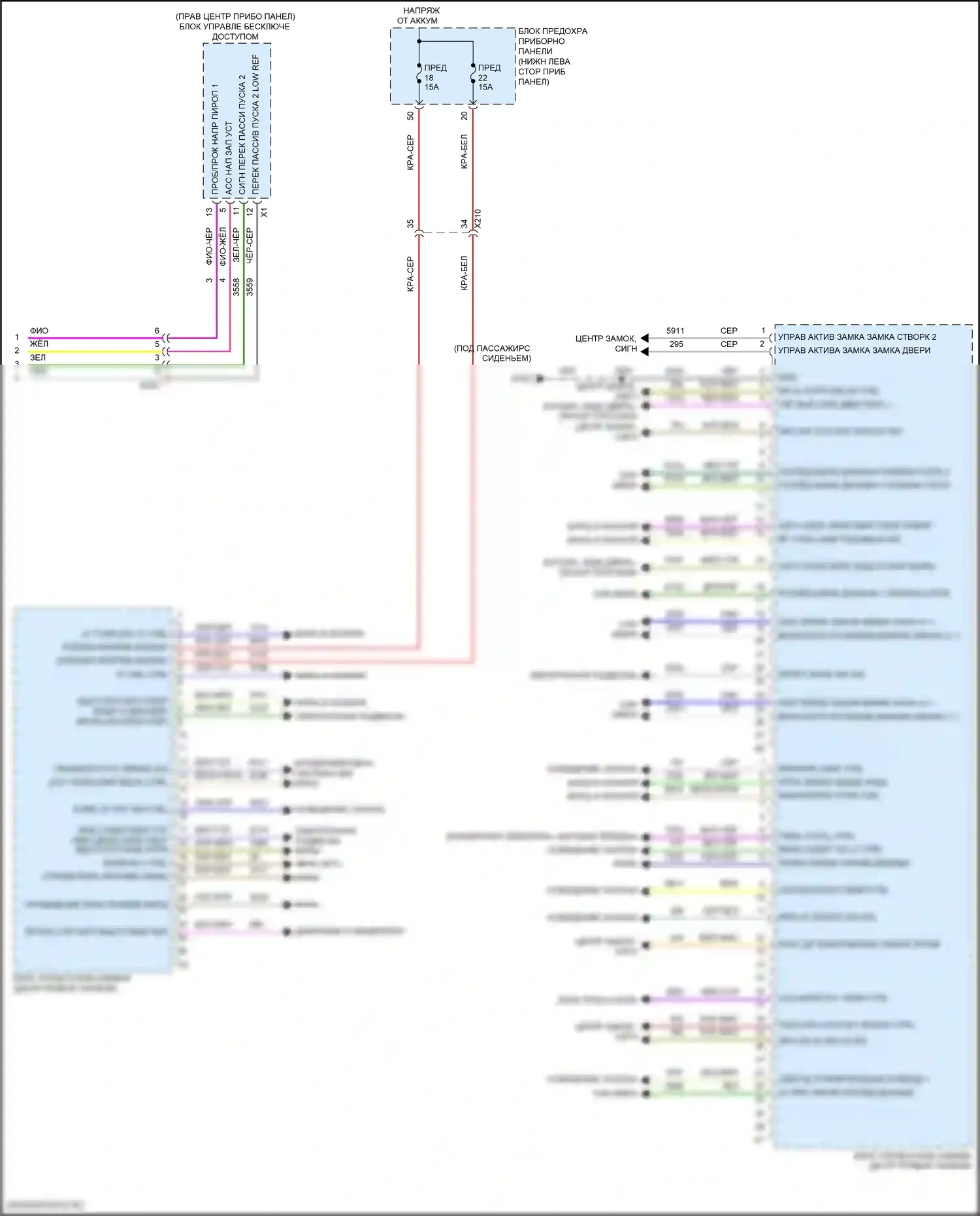 Regal Buick VI (2017-2020): Электросхема блоков управления кузовом (2 из 2) 