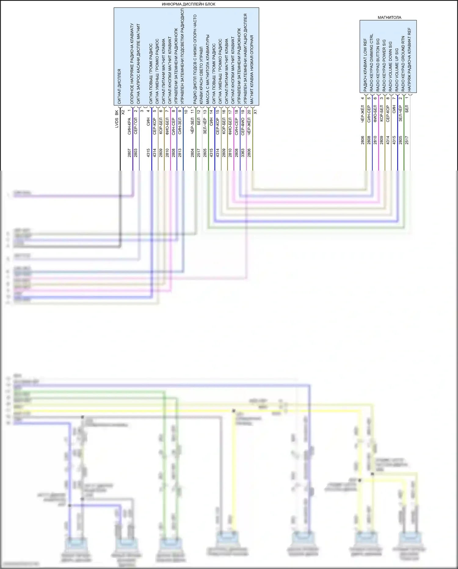 Regal Buick VI (2017-2020): Электросхема радиосистемы, низкий уровень (5 из 5) 
