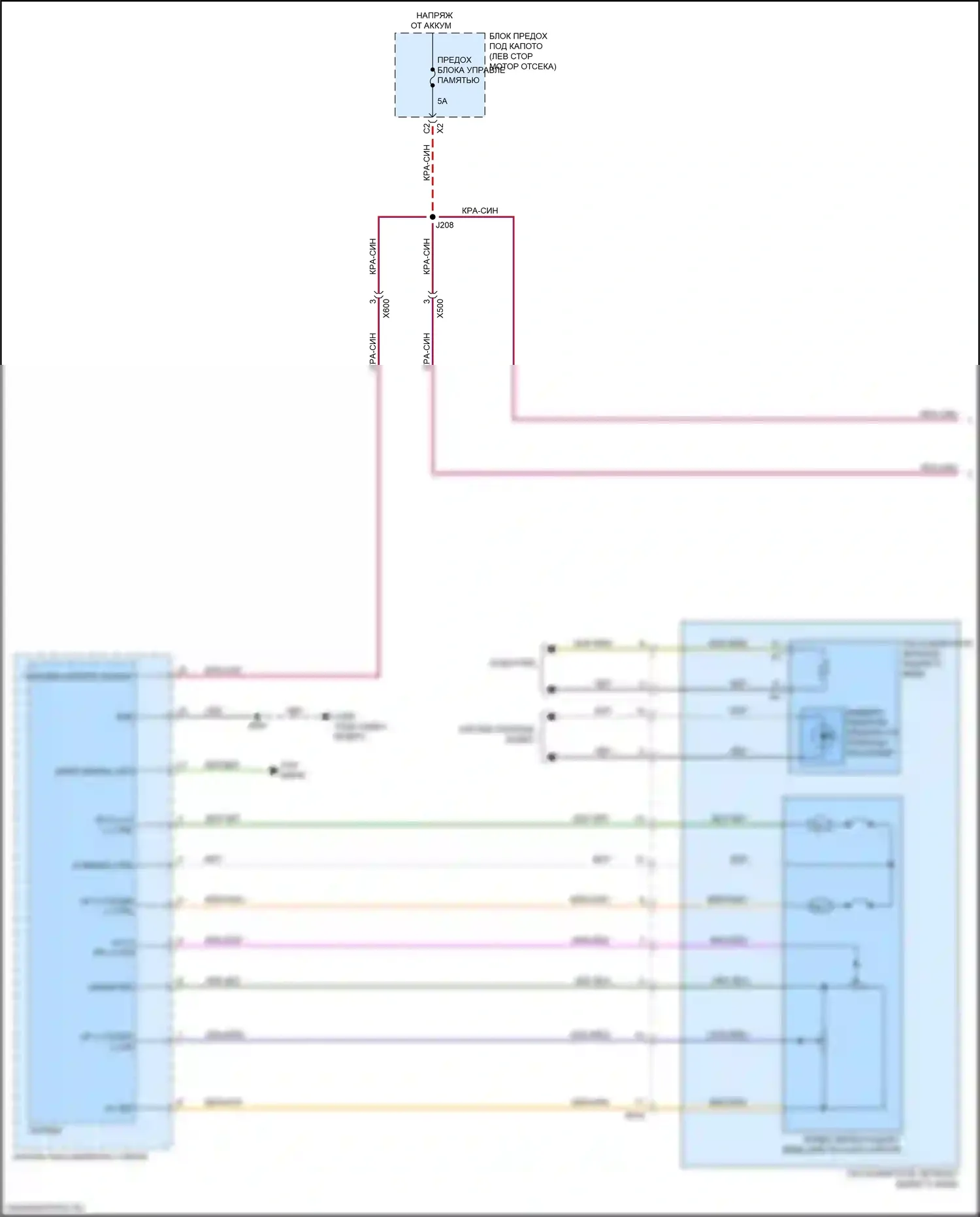 Regal Buick VI (2017-2020): Электросхема памяти зеркал (1 из 2) 