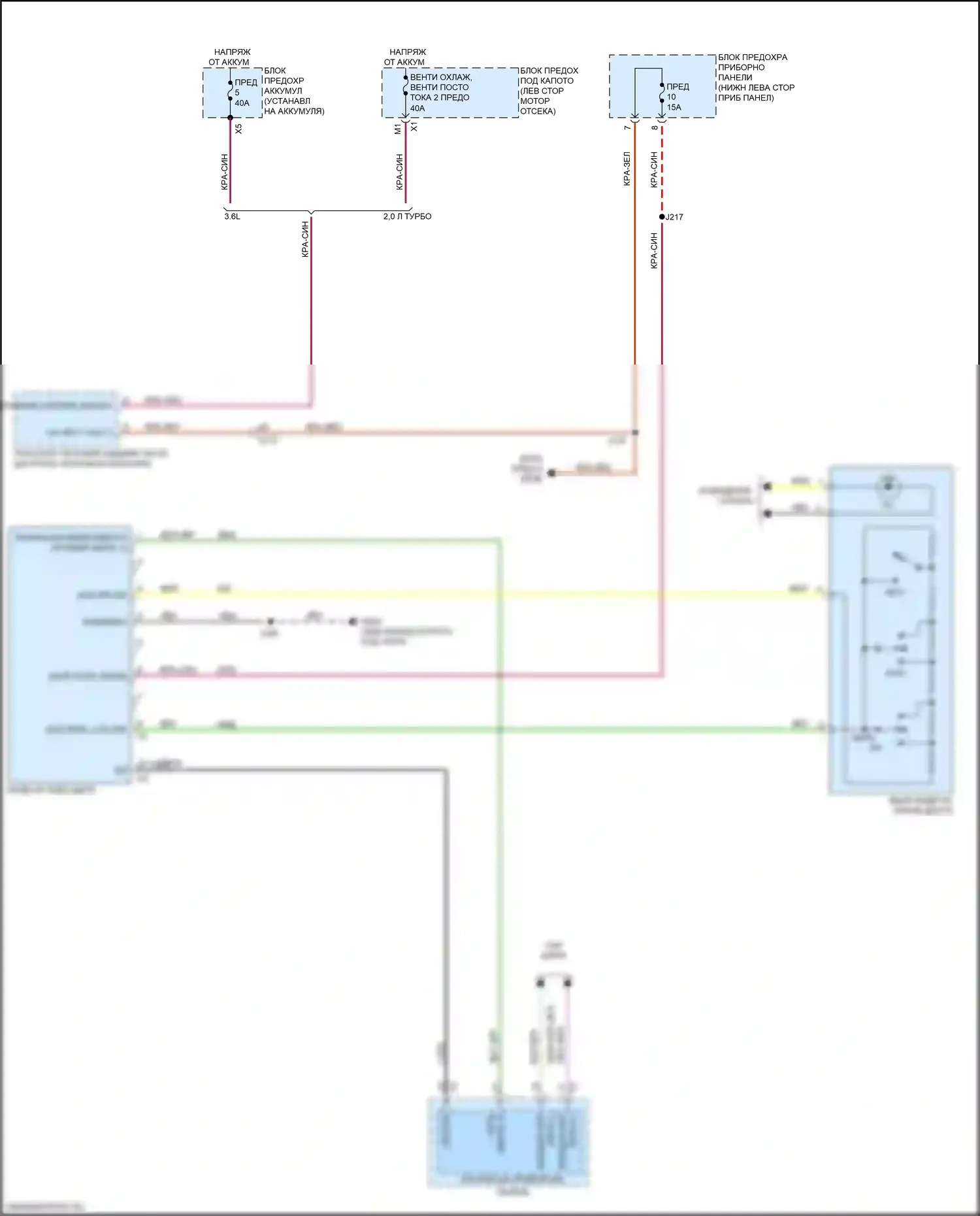 Regal Buick VI (2017-2020): Электросхема лобового дисплея 