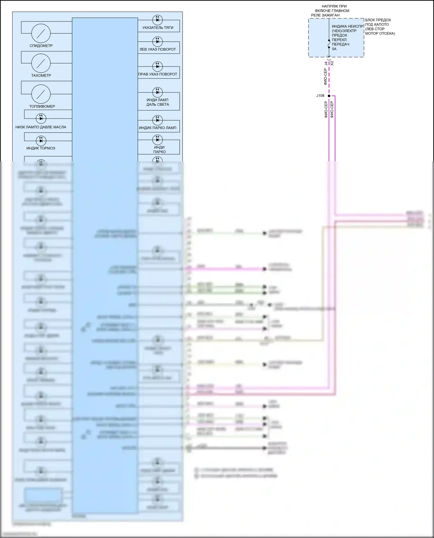 Regal Buick VI (2017-2020): Электросхема приборной панели (1 из 3) 
