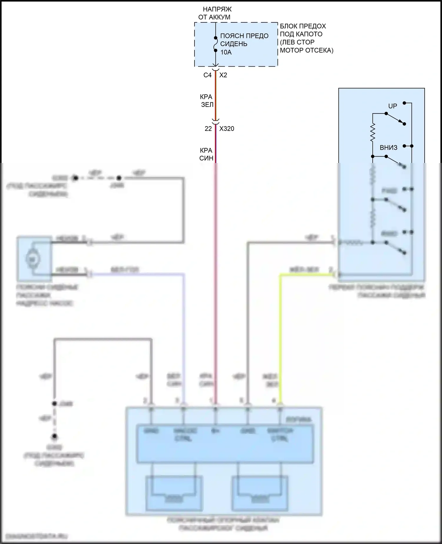 Regal Buick VI (2017-2020): Поясничная электросхема пассажира, 4-сторонняя 