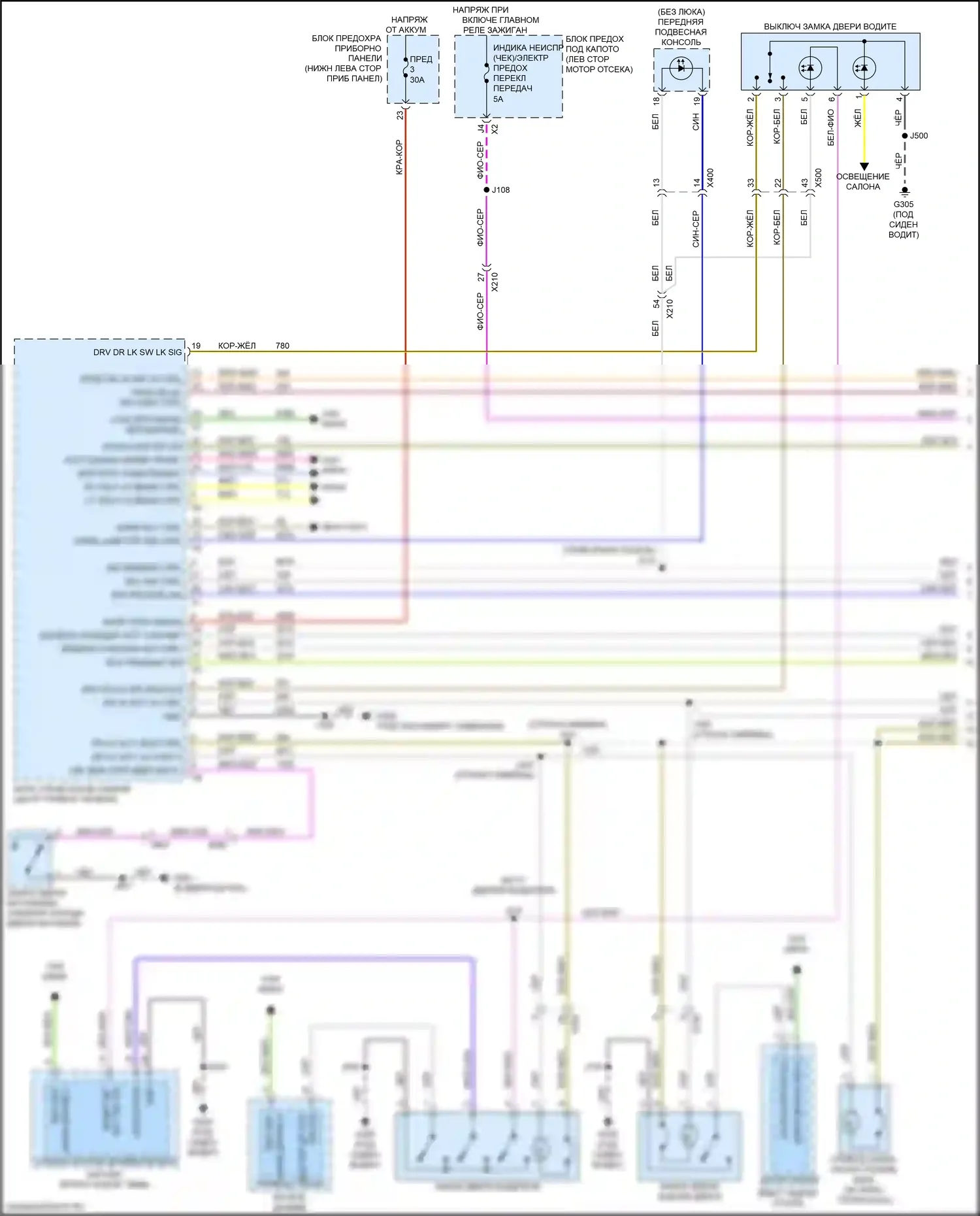 Regal Buick VI (2017-2020): Электросхема с защитой от взлома, без пассивного бесключевого ввода (1 из 2) 