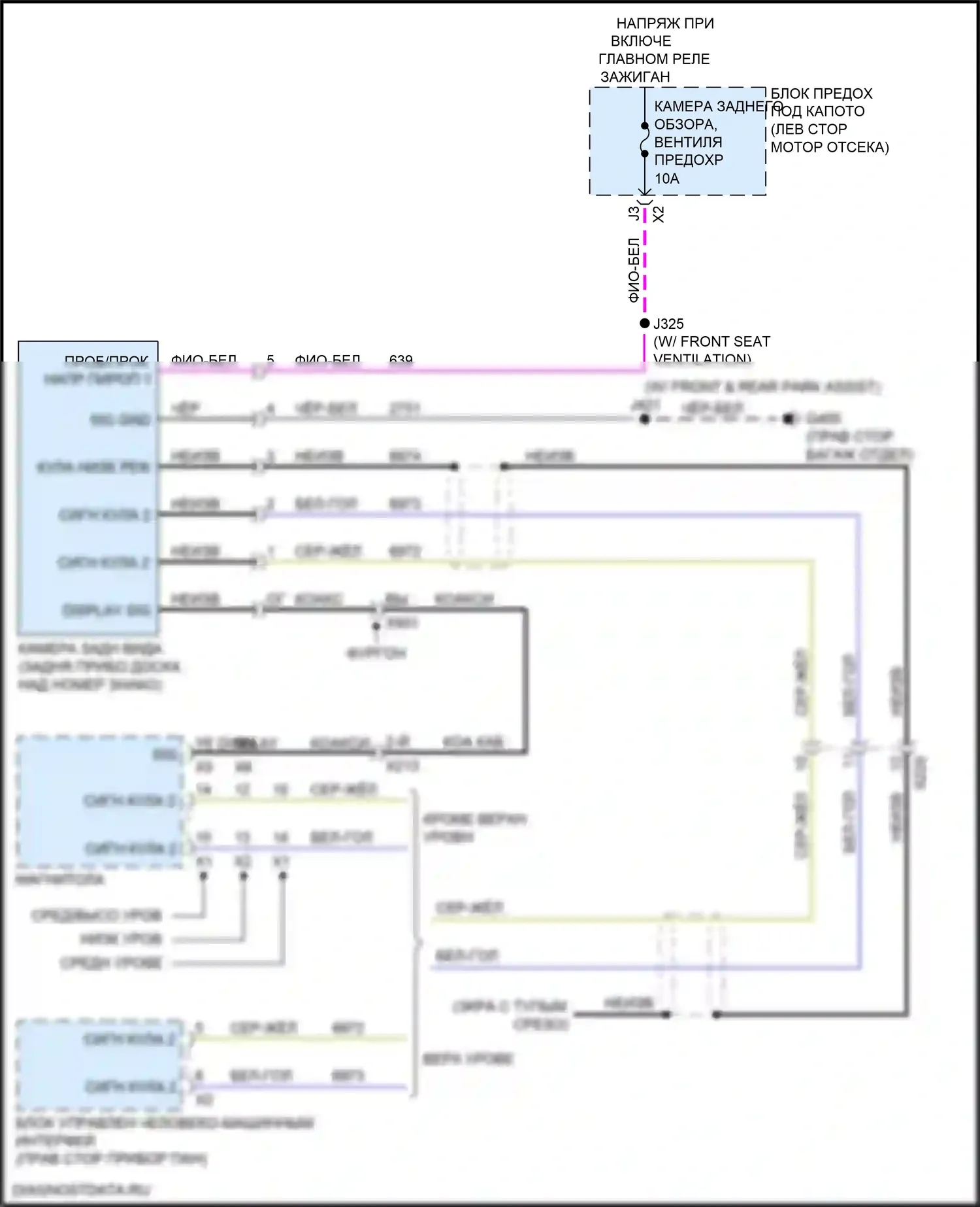 Regal Buick VI (2017-2020): Электросхема камеры заднего вида 