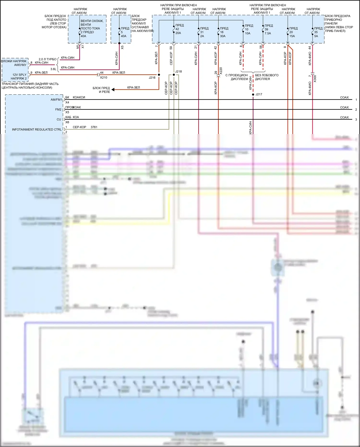 Regal Buick VI (2017-2020): Электросхема навигации, верхний уровень без активных шумов, с усилителем (1 из 5) 