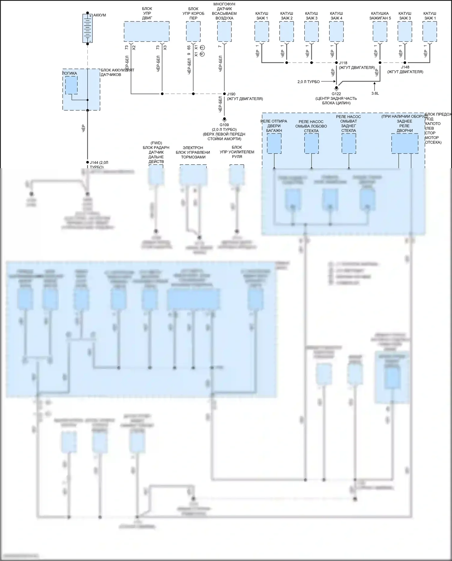 Regal Buick VI (2017-2020): Электросхема разводки массы (1 из 7) 