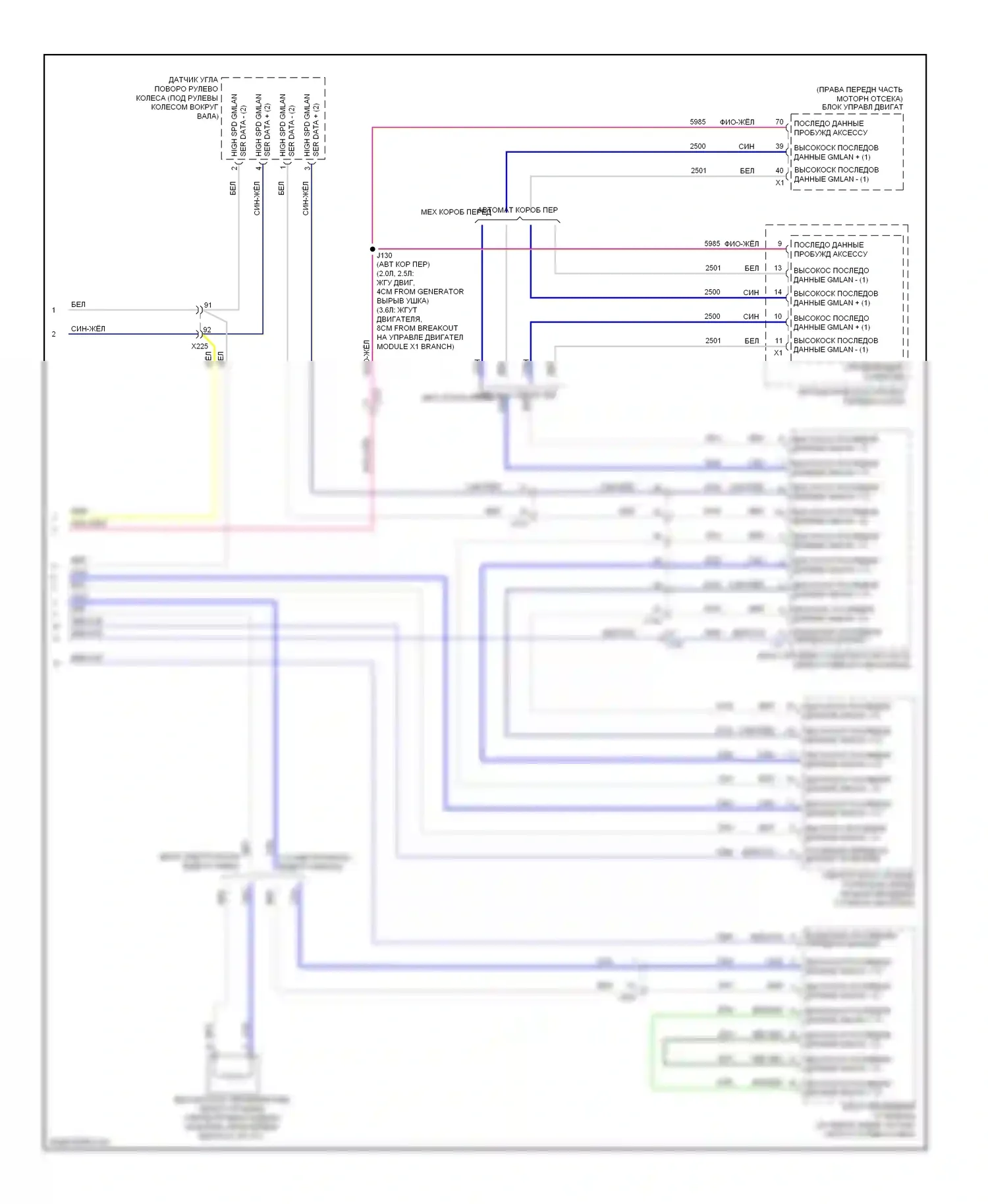 ATS Cadillac I (2012-2014): Can шина электросхема (7 из 7) 