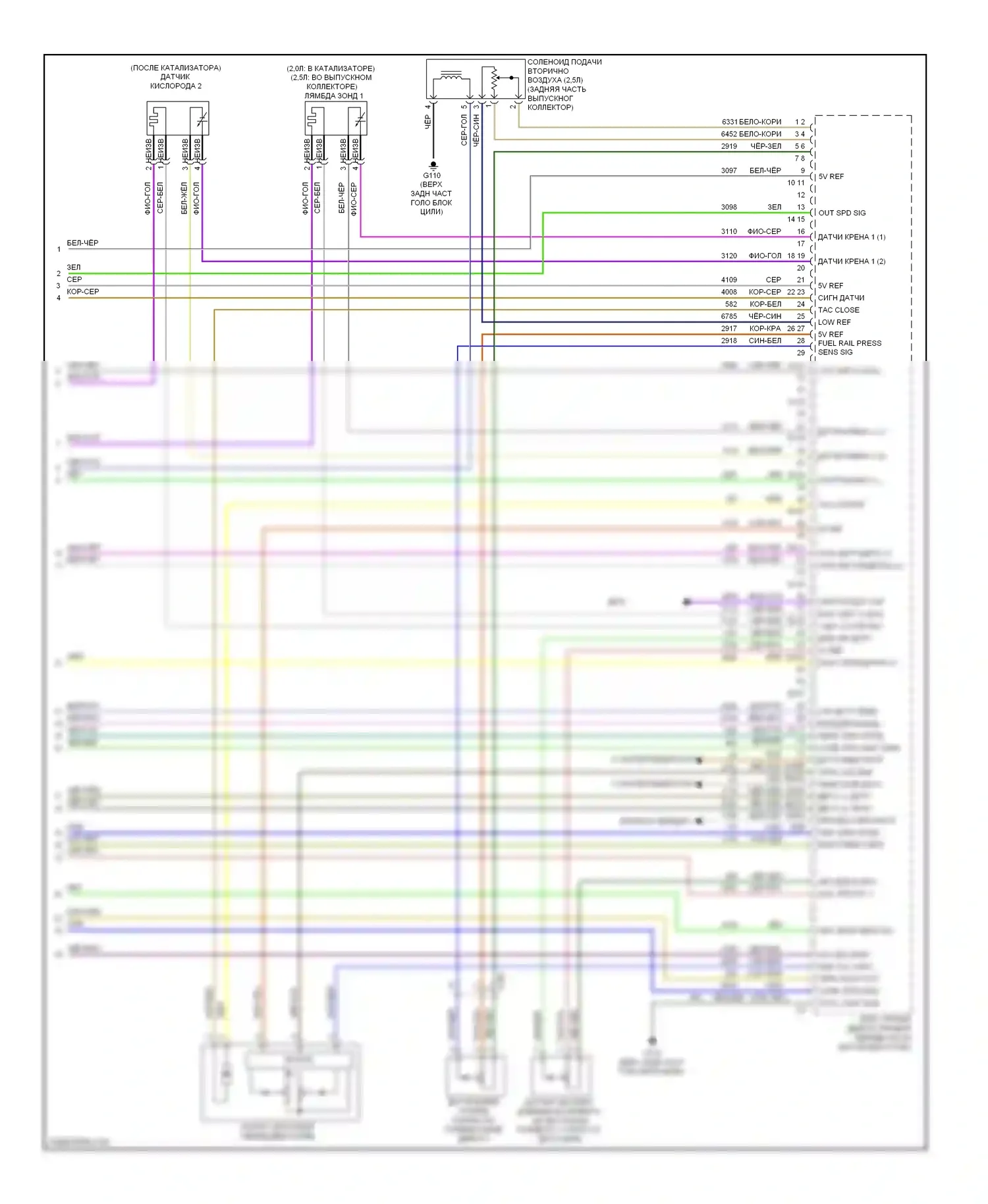 ATS Cadillac I (2012-2014): Электросхема двигателя 2.0l vin x (7 из 7) 