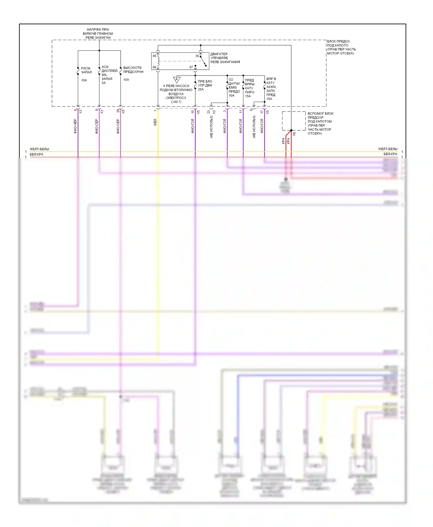 ATS Cadillac I (2012-2014): Электросхема двигателя 2.5l vin a (3 из 7) 