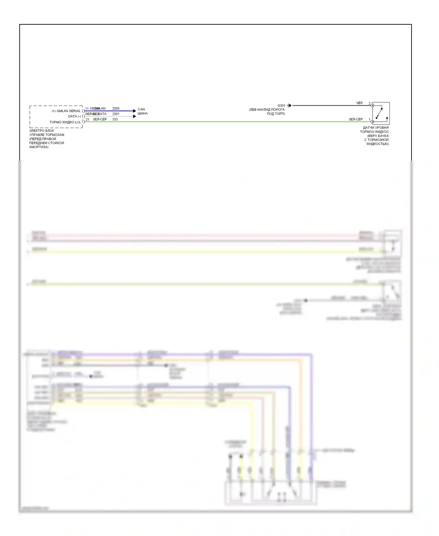 ATS Cadillac I (2012-2014): Электросхема приборной панели (3 из 3) 
