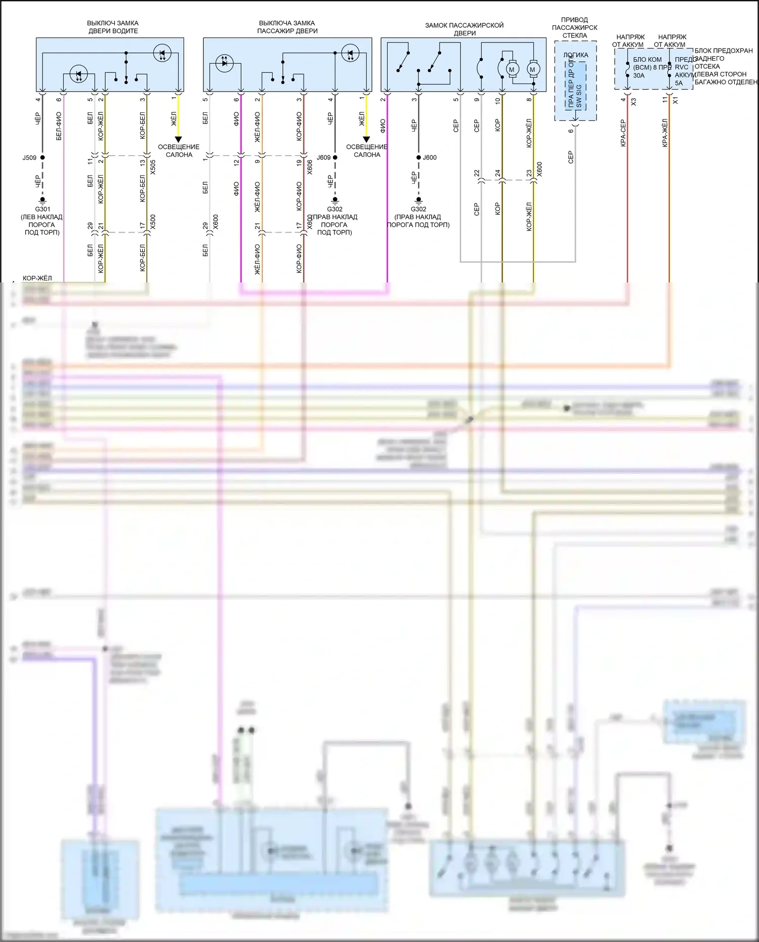 ATS Cadillac I (2012-2014): Электросхема с защитой от взлома, без пассивного бесключевого ввода (2 из 3) 