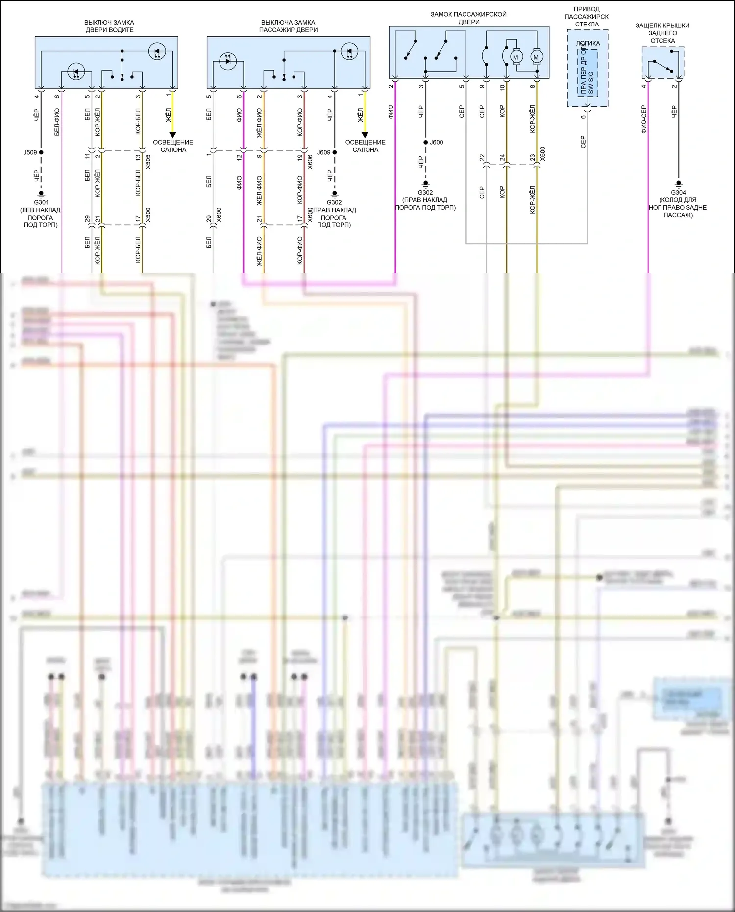 ATS Cadillac I (2012-2014): Электросхема с защитой от взлома, с пассивным вводом без ключа (2 из 4) 