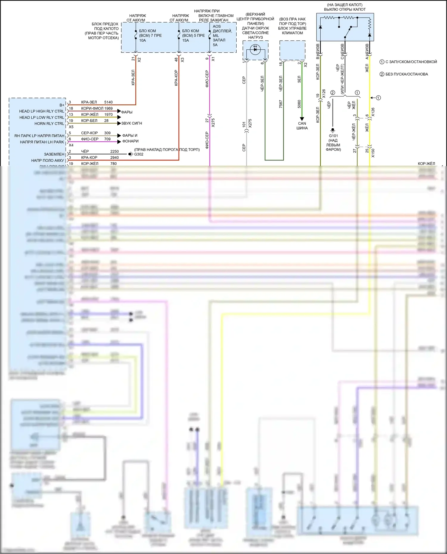 ATS Cadillac I (2012-2014): Электросхема центрального замка, без пассивного бесключевого доступа (1 из 3) 