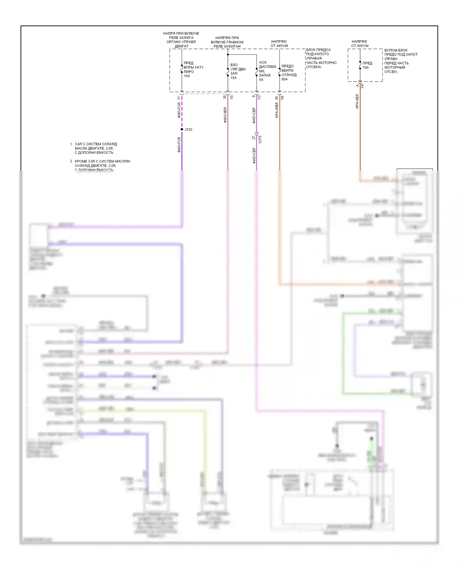 ATS Cadillac I (2012-2014): Электросхема вентилятора охлаждения 