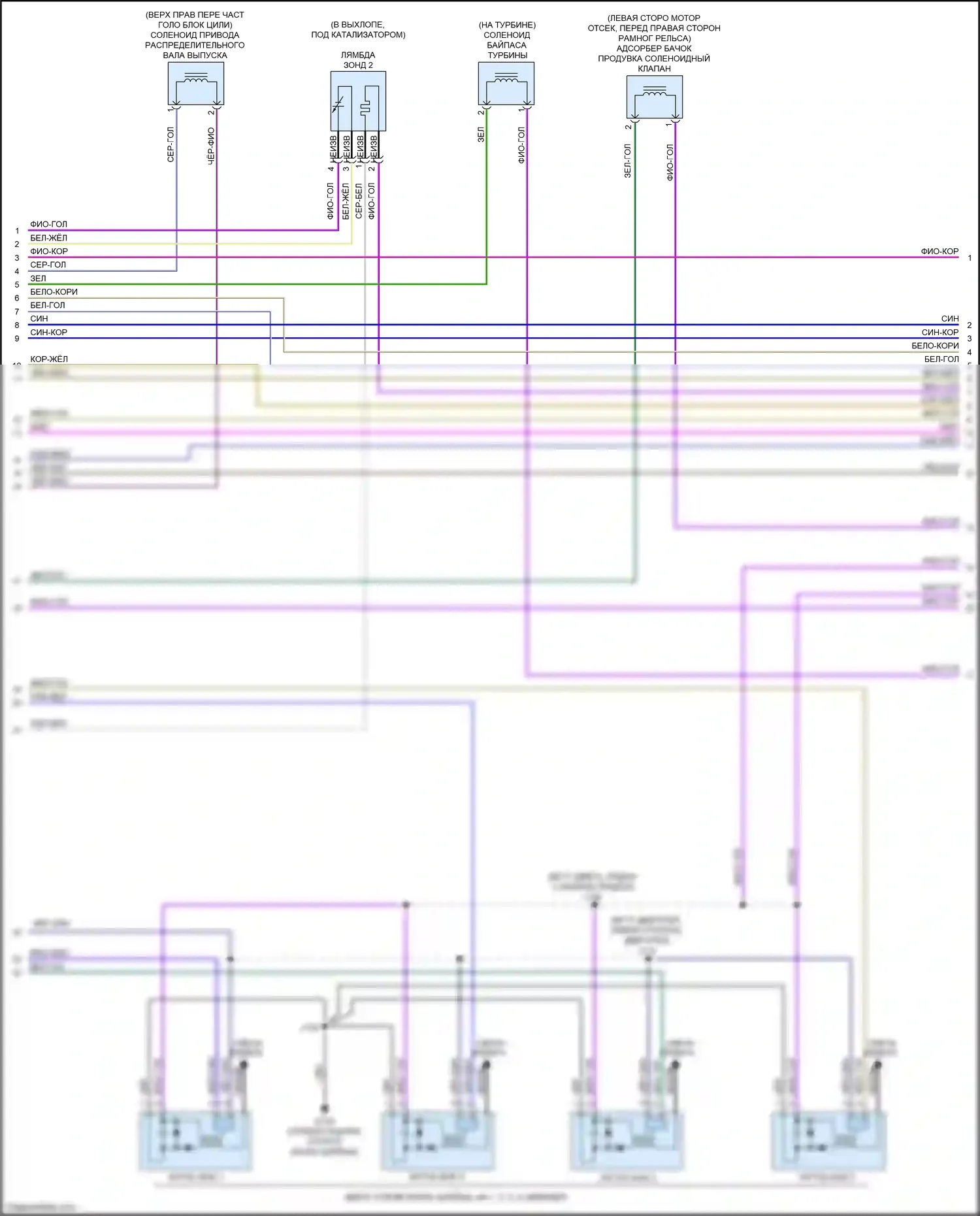 CT4-V Cadillac I (2019-2024): Электросхема двигателя 2.0l vin k (3 из 12) 