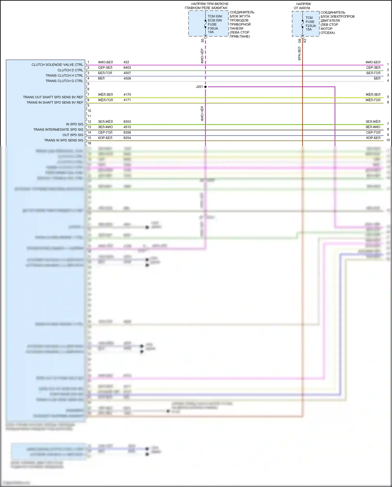 CT4-V Cadillac I (2019-2024): Электросхема акпп, 10 скоростей (1 из 4) 