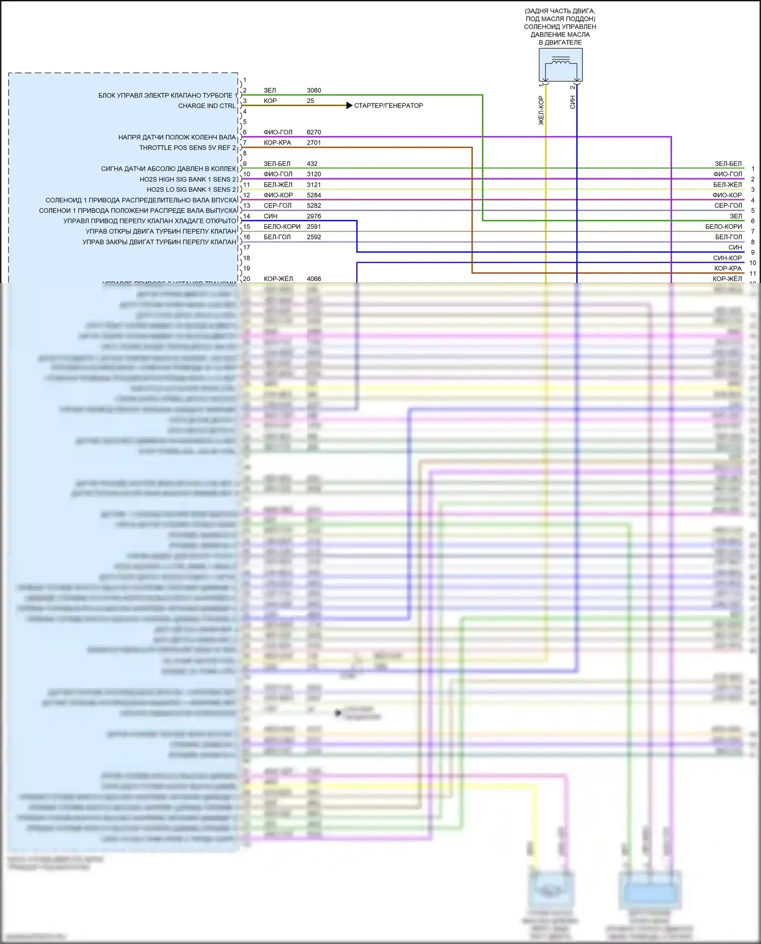 CT4 Cadillac I (2019-2024): Электросхема двигателя 2.0l vin k (1 из 12) 