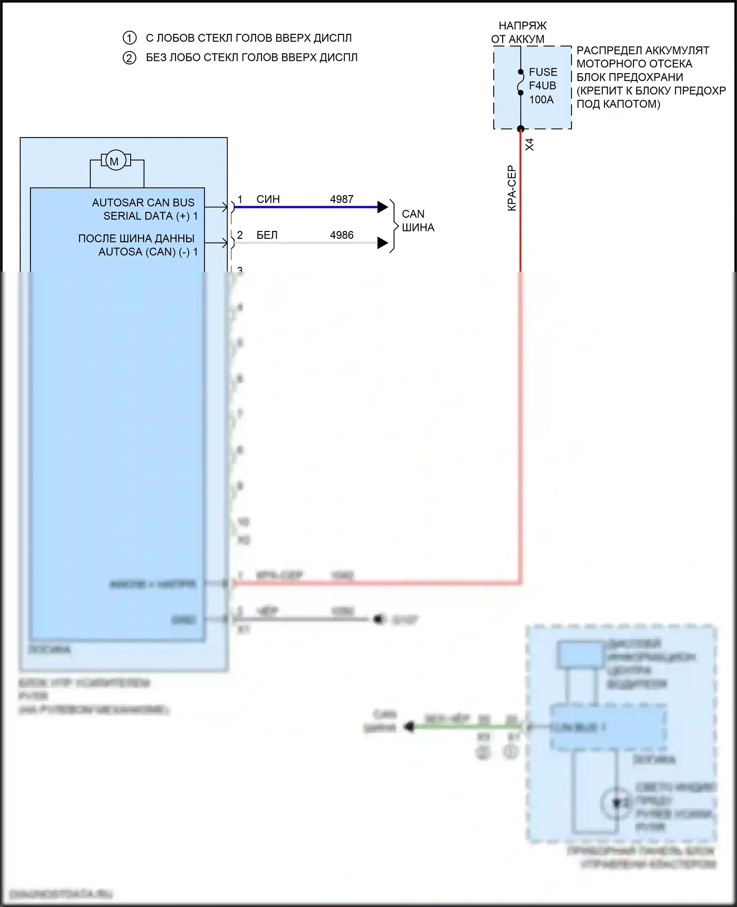 CT4 Cadillac I (2019-2024): Электросхема электроусилителя руля 