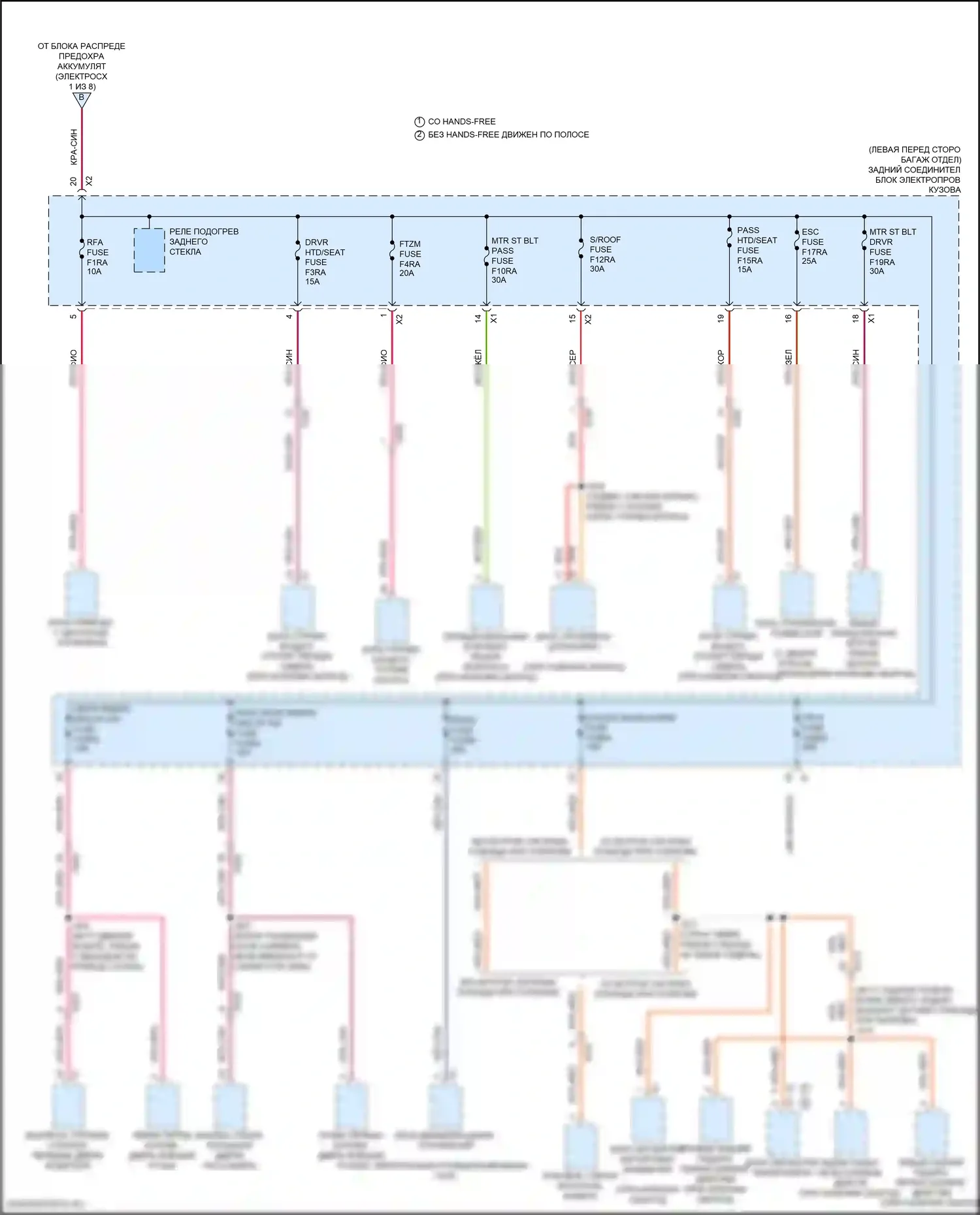 CT5-V Cadillac I (2019-2024): Электросхема блока предохранителей реле (8 из 8) 