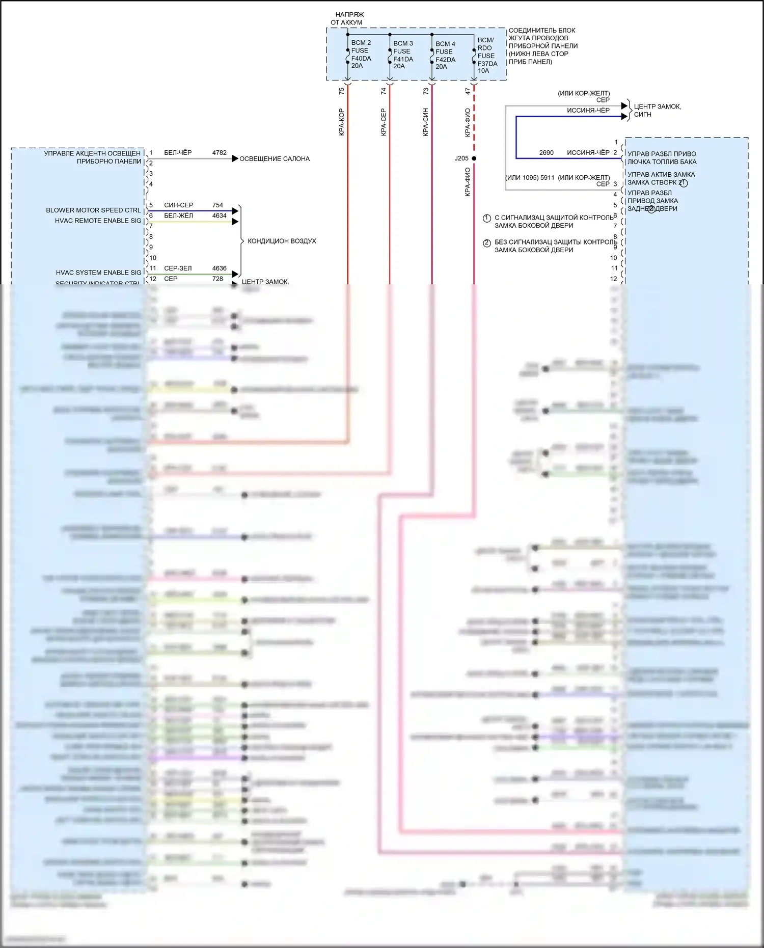 CT5-V Cadillac I (2019-2024): Электросхема блоков управления кузовом (1 из 2) 