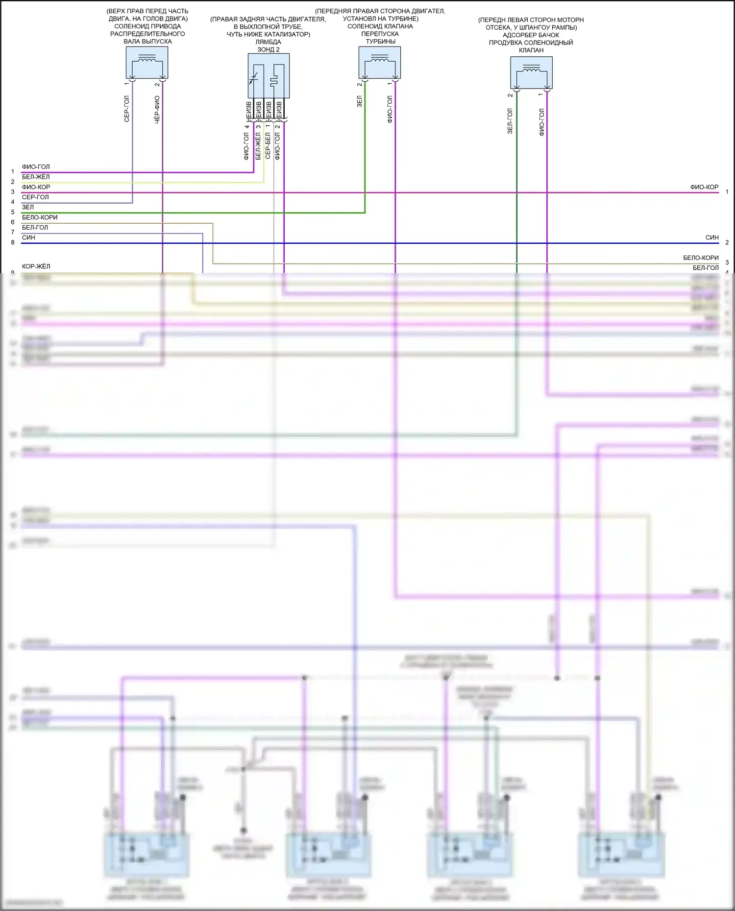 CT5-V Cadillac I (2019-2024): Электросхема двигателя 2.0l vin k (3 из 11) 