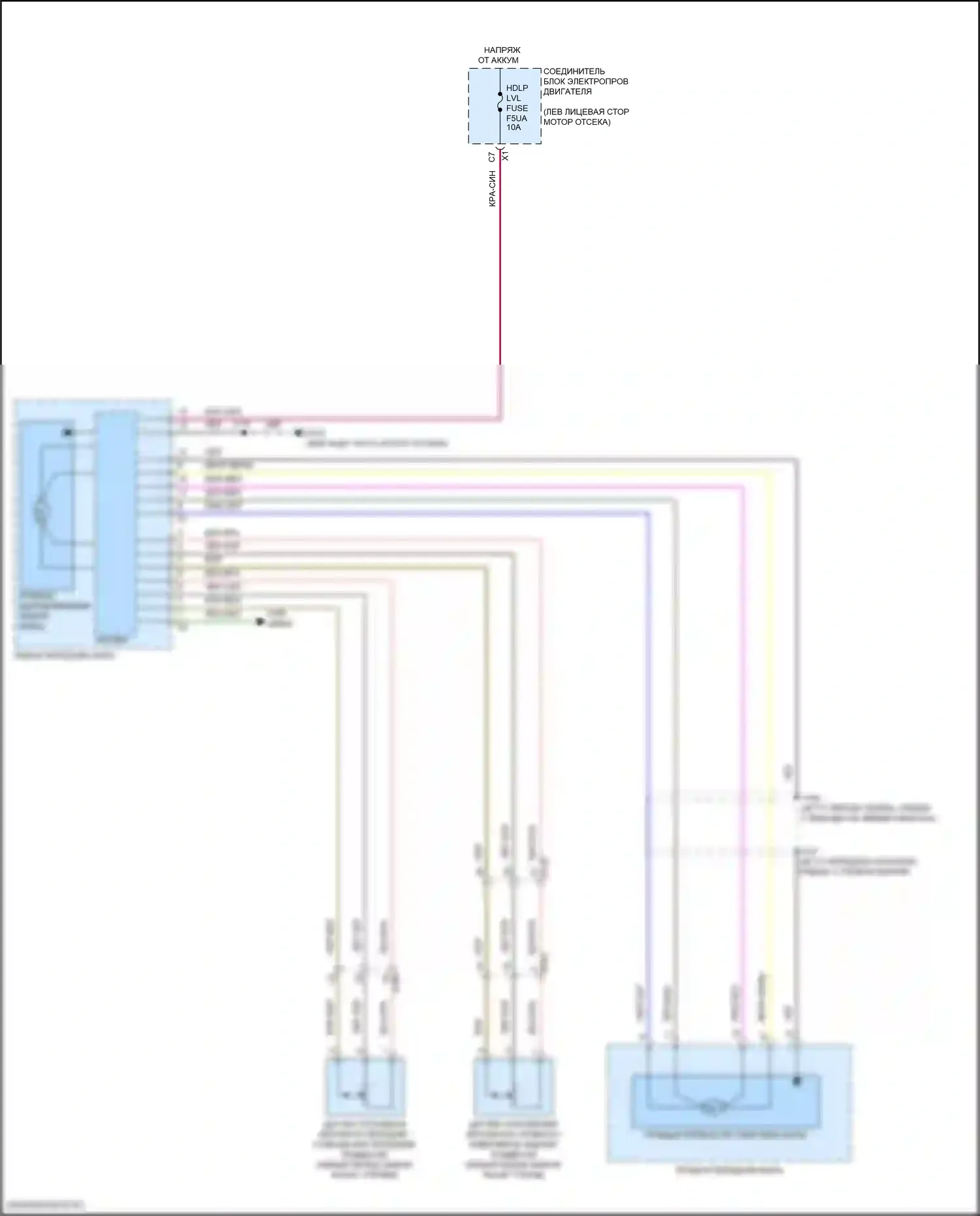CT5-V Cadillac I (2019-2024): Электросхема корректора фар 