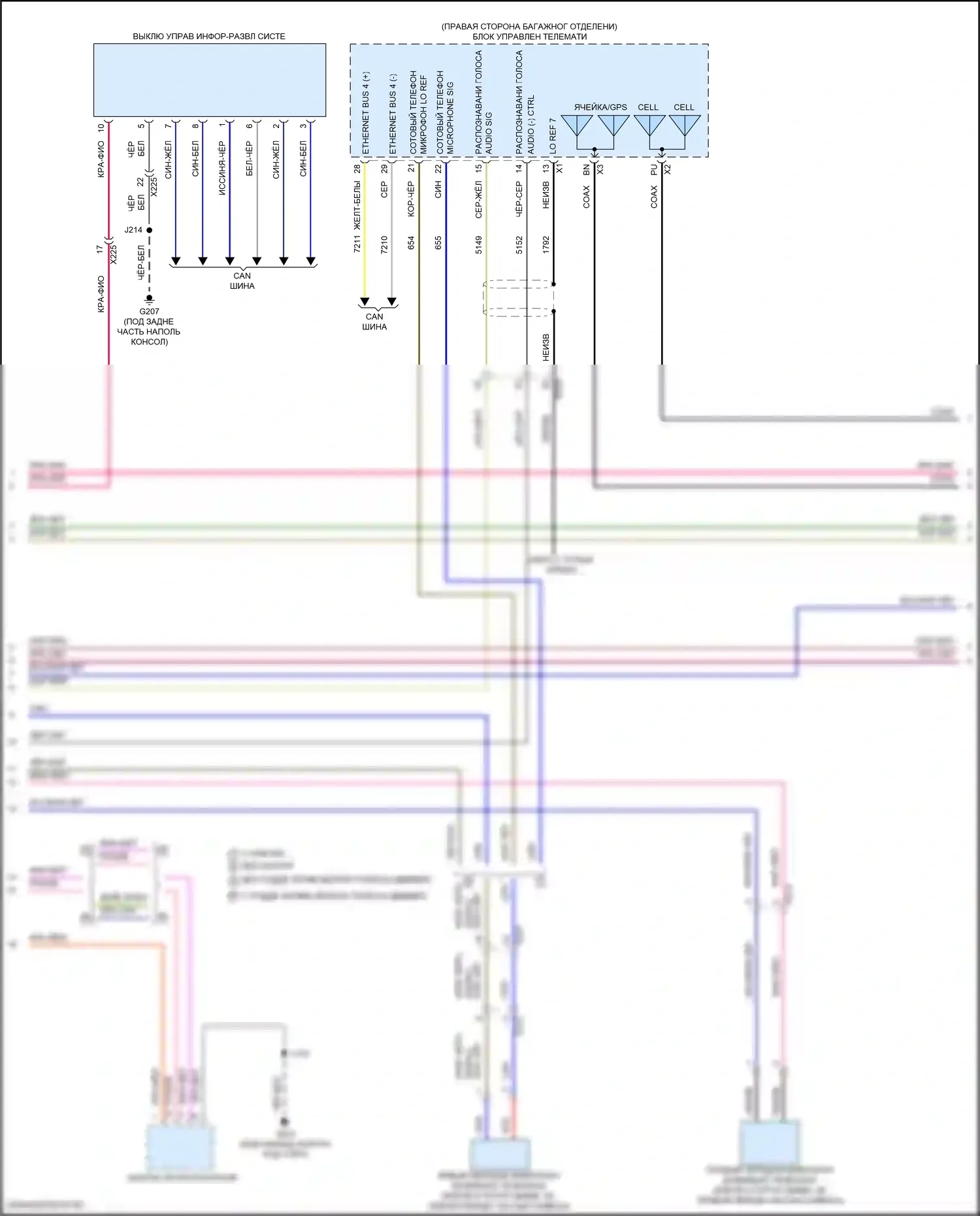 CT5-V Cadillac I (2019-2024): Электросхема навигации, с объемным усилителем (2 из 5) 