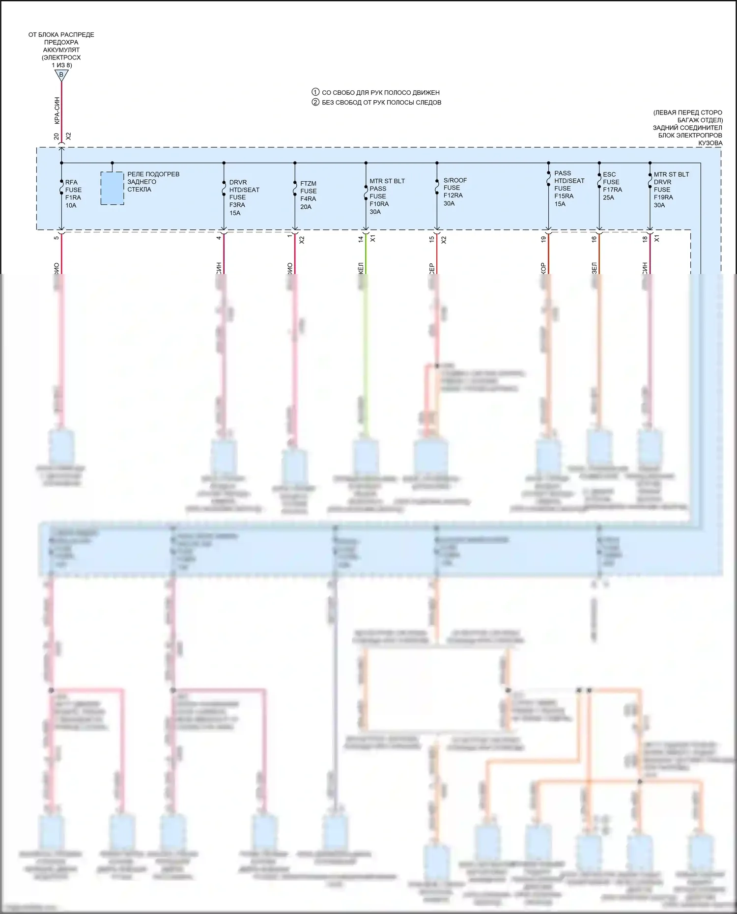 CT5 Cadillac I (2019-2024): Электросхема блока предохранителей реле (8 из 8) 