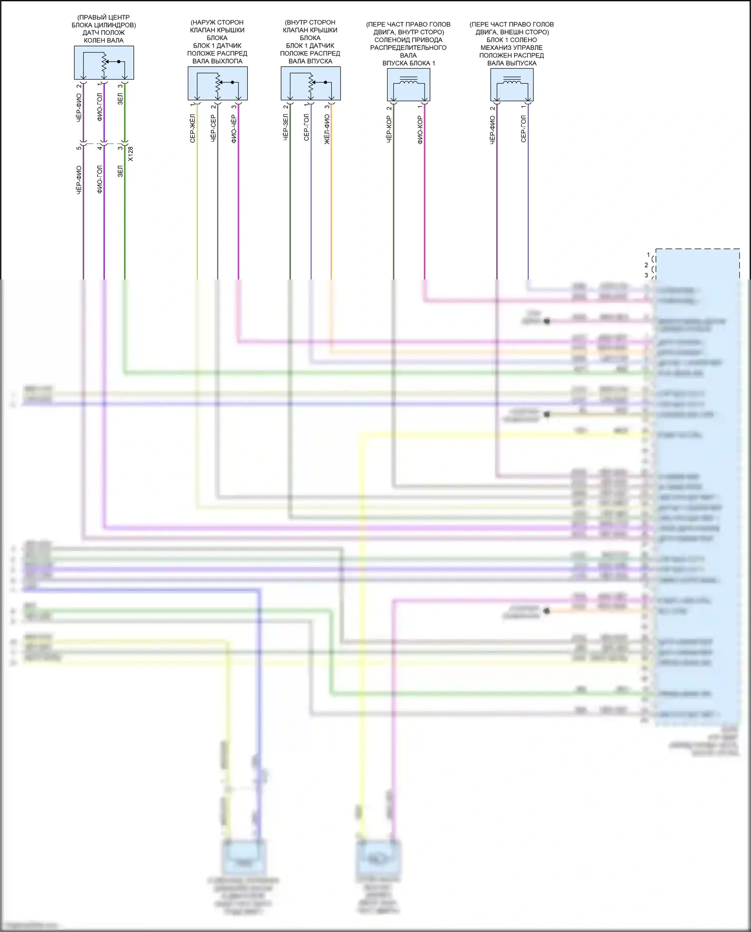 CT5 Cadillac I (2019-2024): Электросхема двигателя 3.0l vin w (9 из 9) 