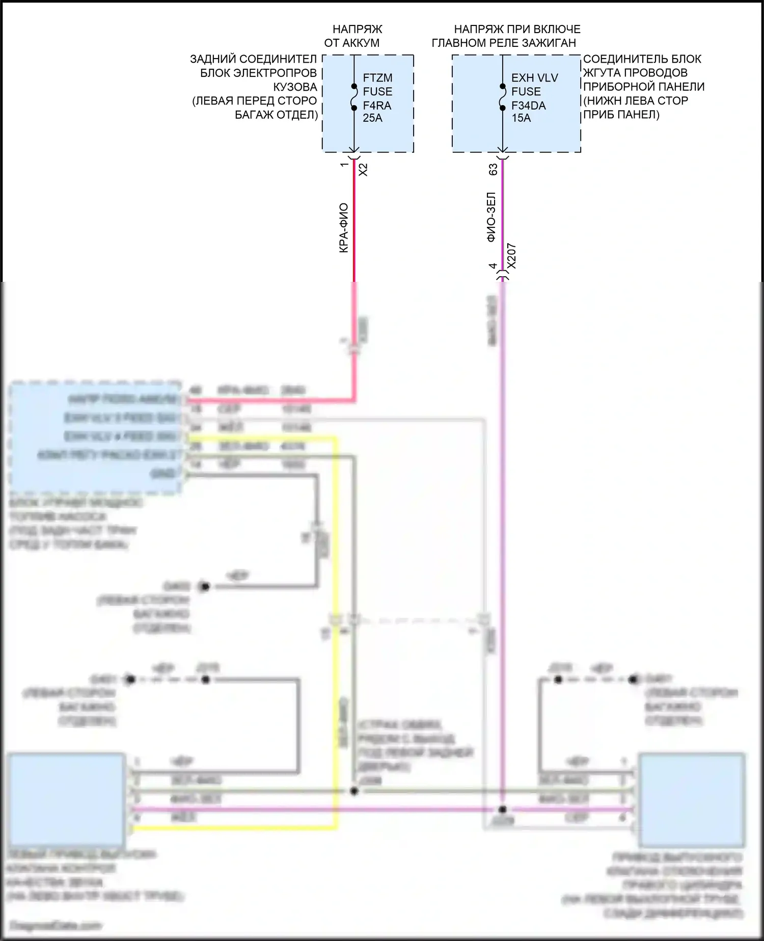 CT5 Cadillac I (2019-2024): Электросхема электронного глушителя, с электронной позитракцией оси ограниченного скольжения 